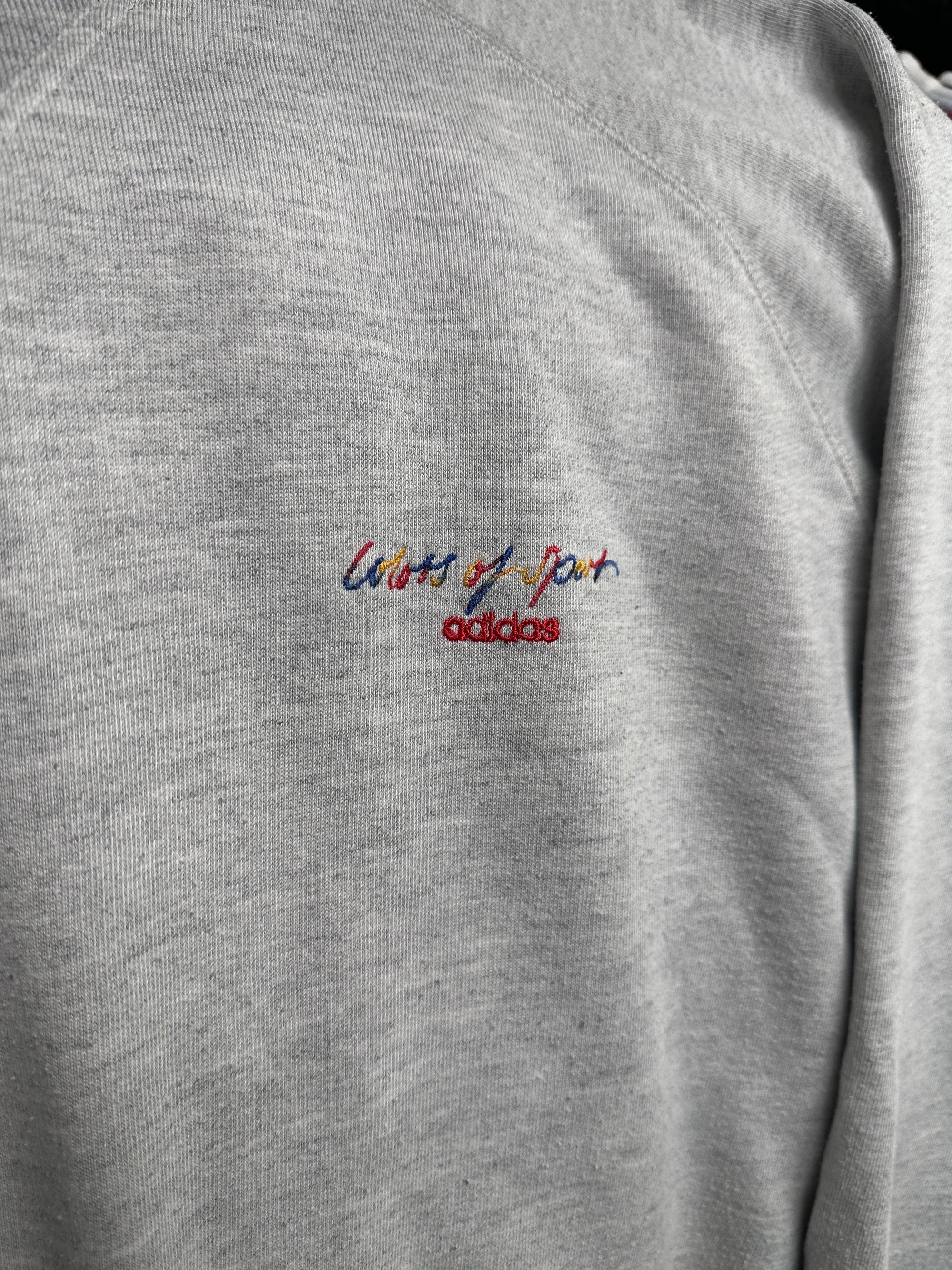 1980s Adidas „colors of sports“ Sweater Grau L