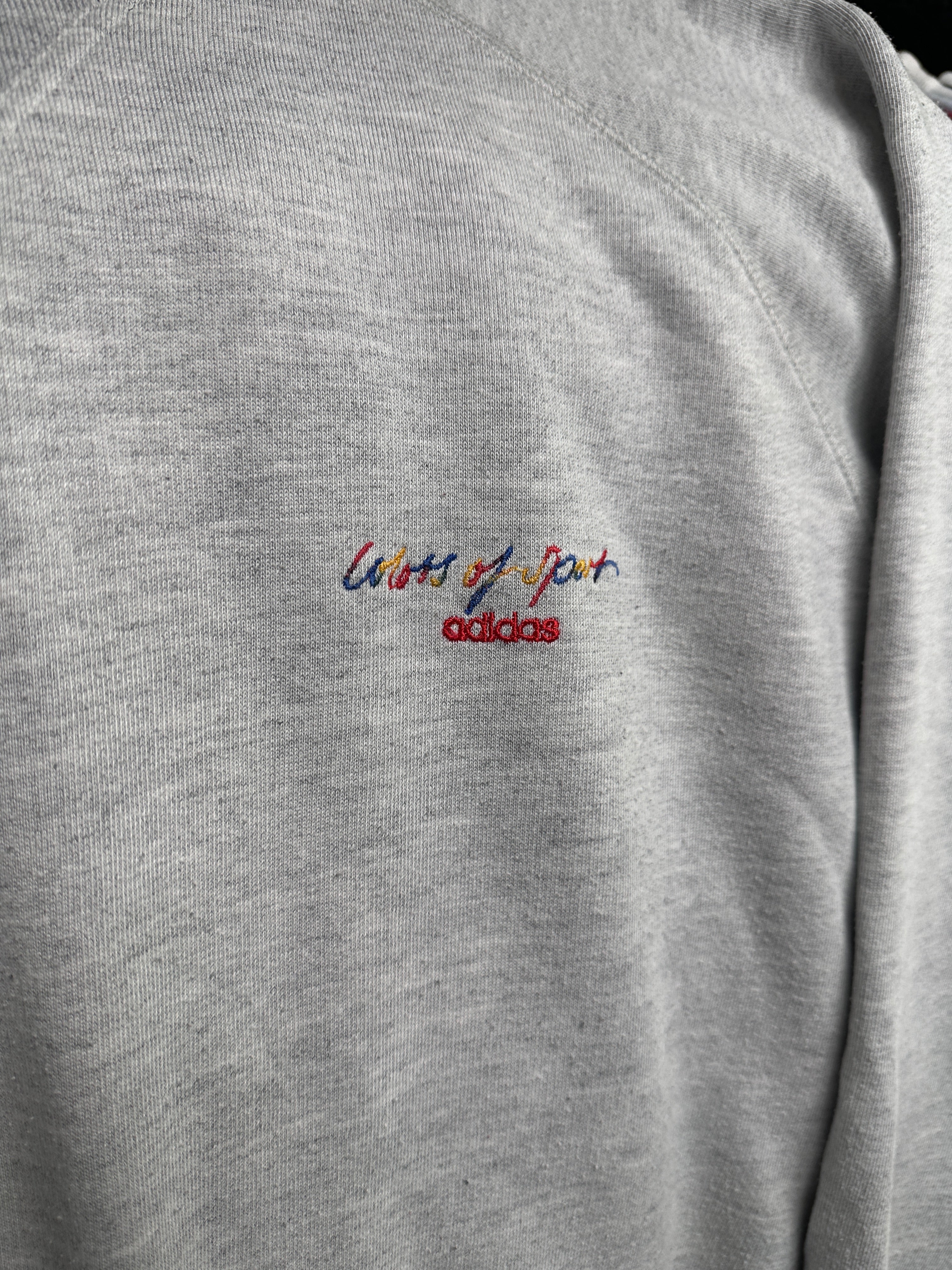 1980s Adidas „colors of sports“ Sweater Grau L