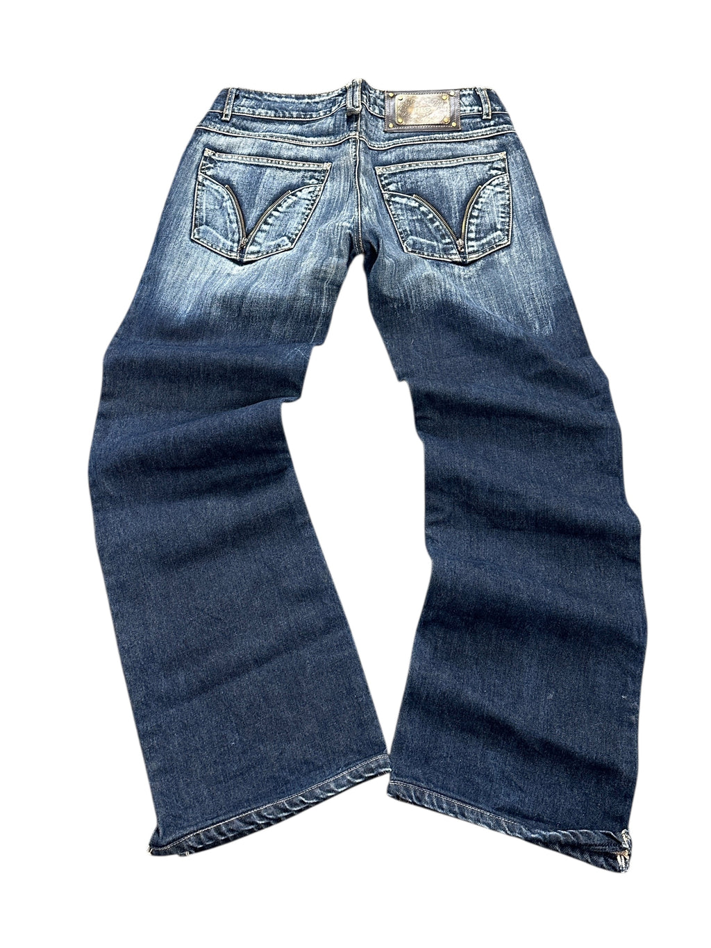 2000s D&G Dolce & Gabbana Metal Plate Baggy open leg grail archive y2k W36 L34