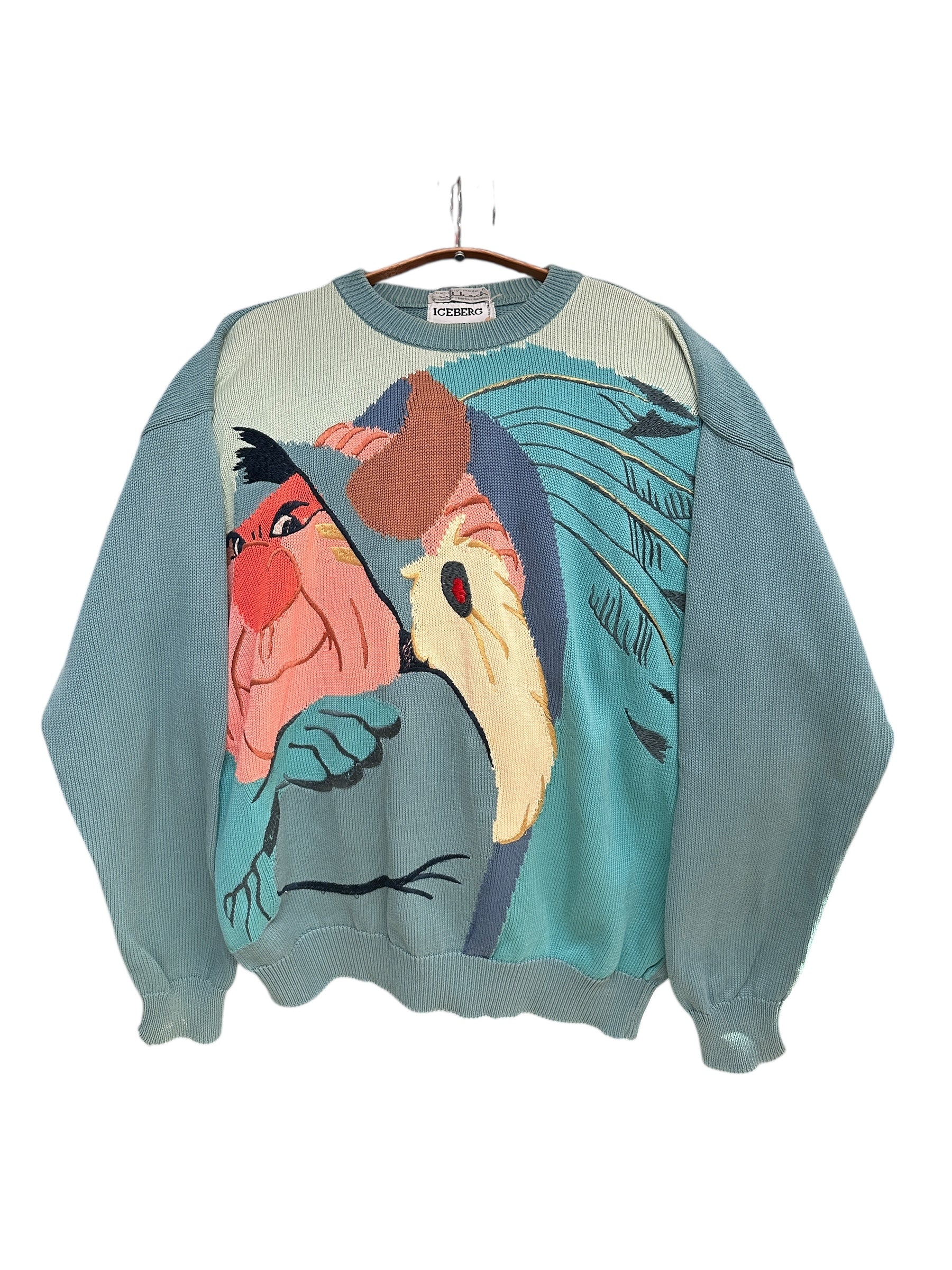 1990 Iceberg Disney Sweater Türkis L