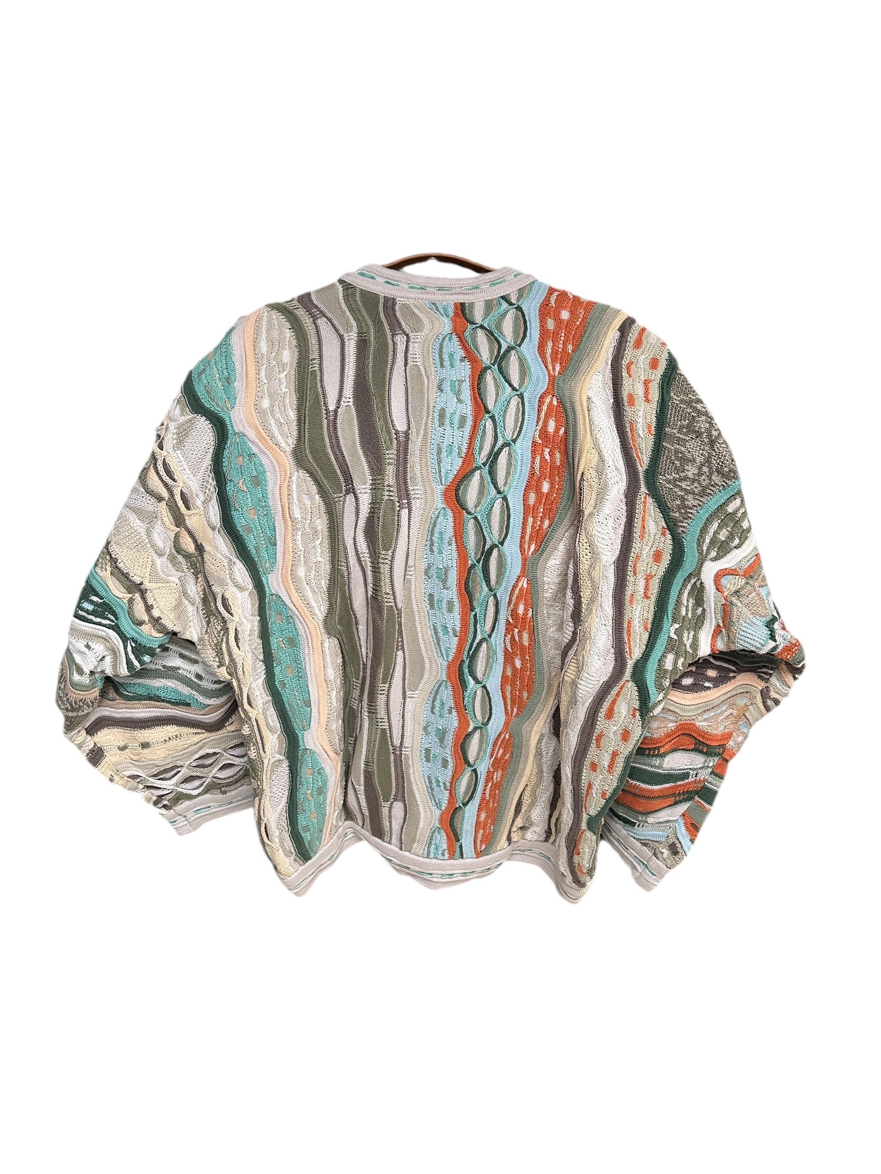 1990s Coogi Australia Strick Sweater Beige, Hellblau M