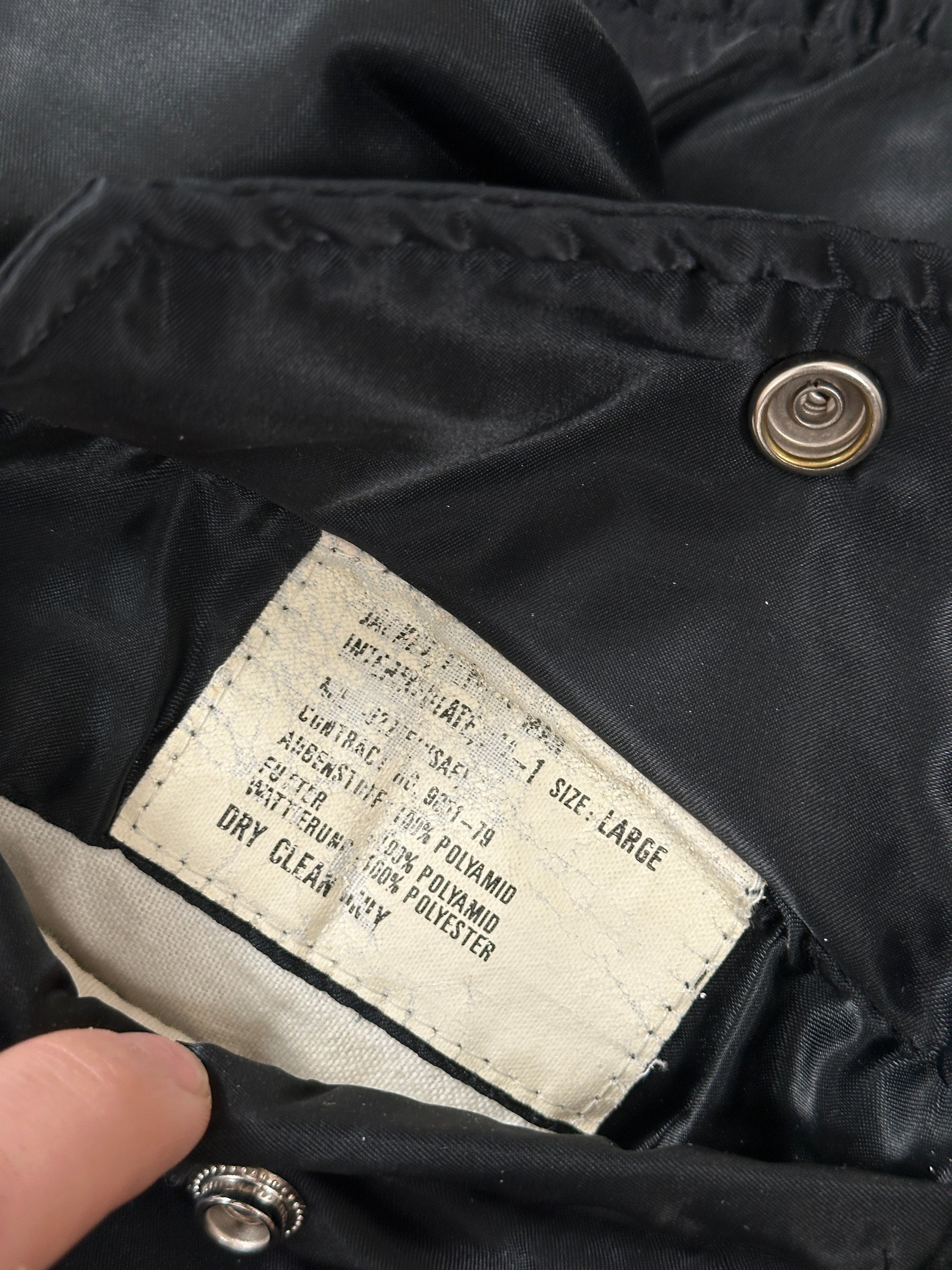 1990s Bomberjacke MA-1 Schwarz M