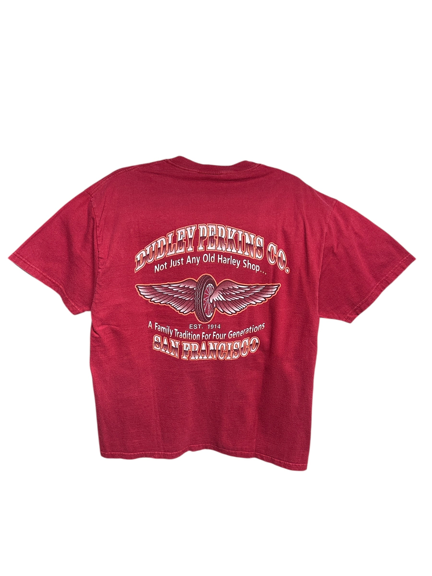 2001 Harley Davidson Fat Boy heavy T-Shirt in Rot