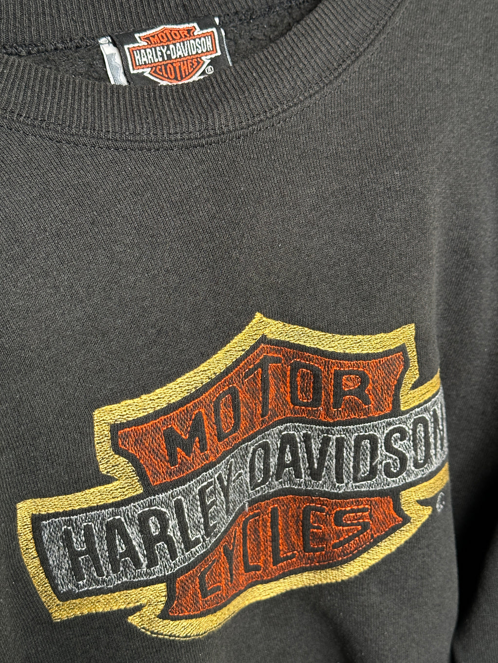 Rare! 1990s Harley Davidson x Lee Sweater mit Stick L
