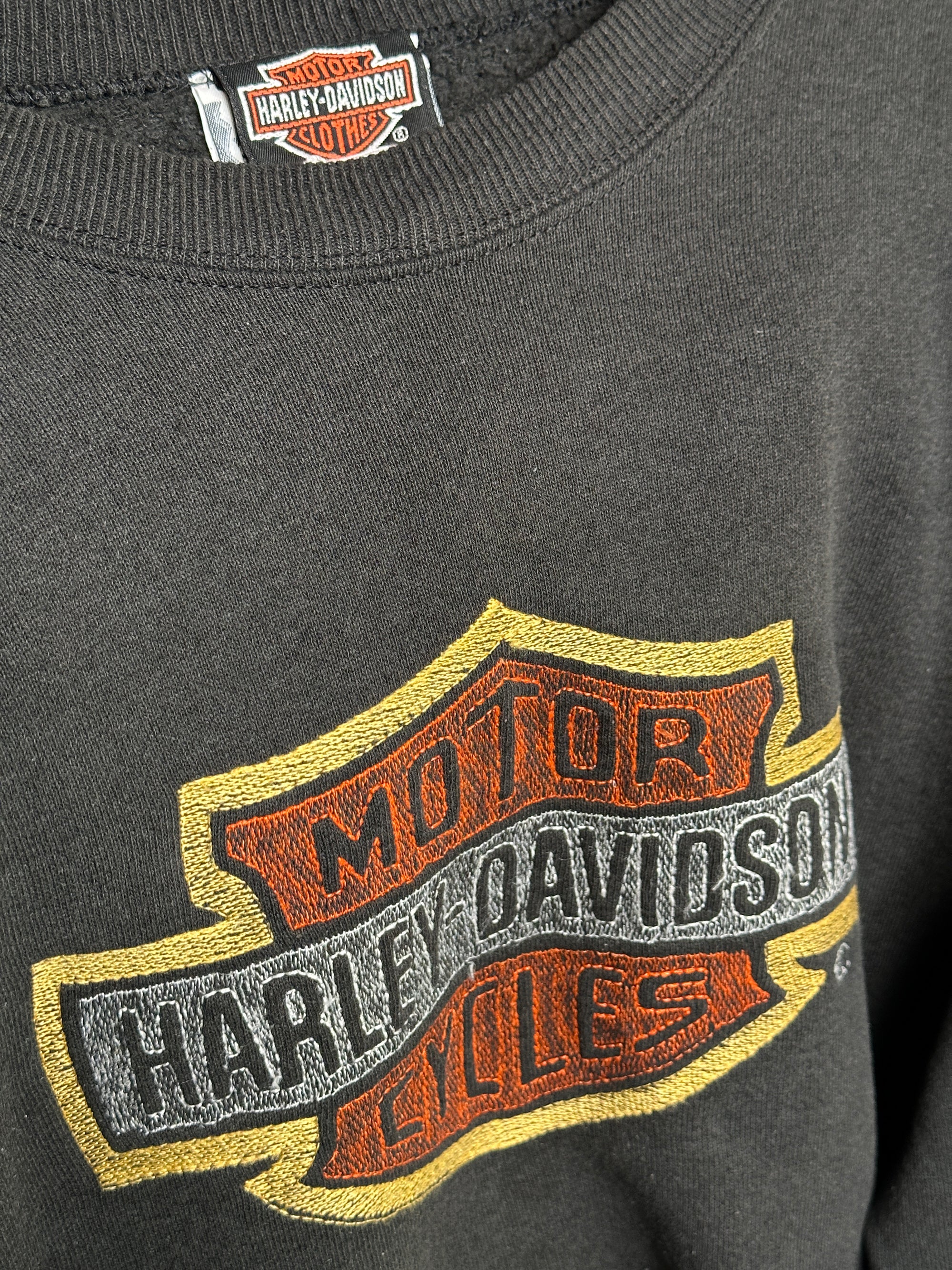 Rare! 1990s Harley Davidson x Lee Sweater mit Stick L