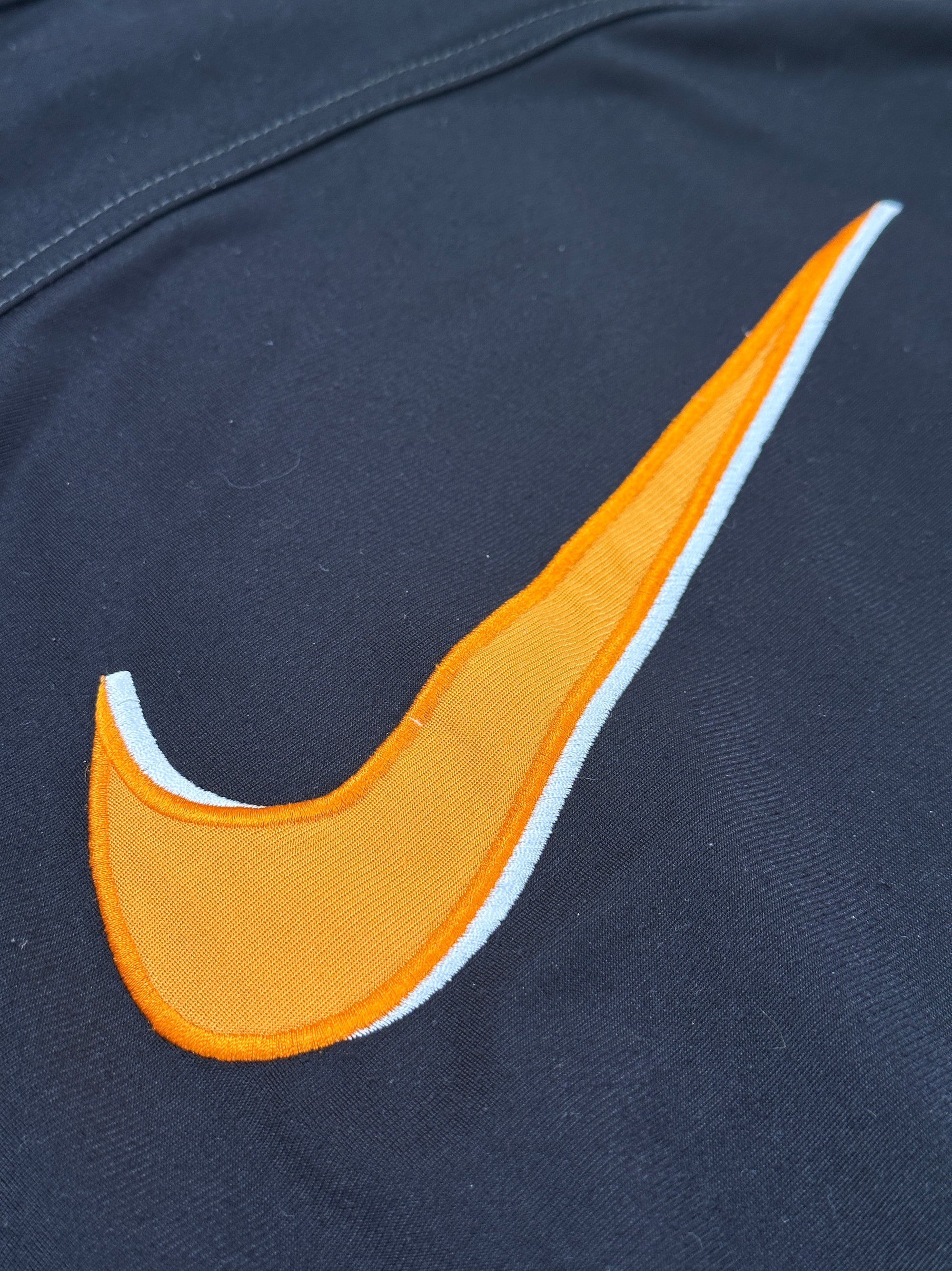 1990s Nike Trainingsjacke Backswoosh Schwarz Orange XL