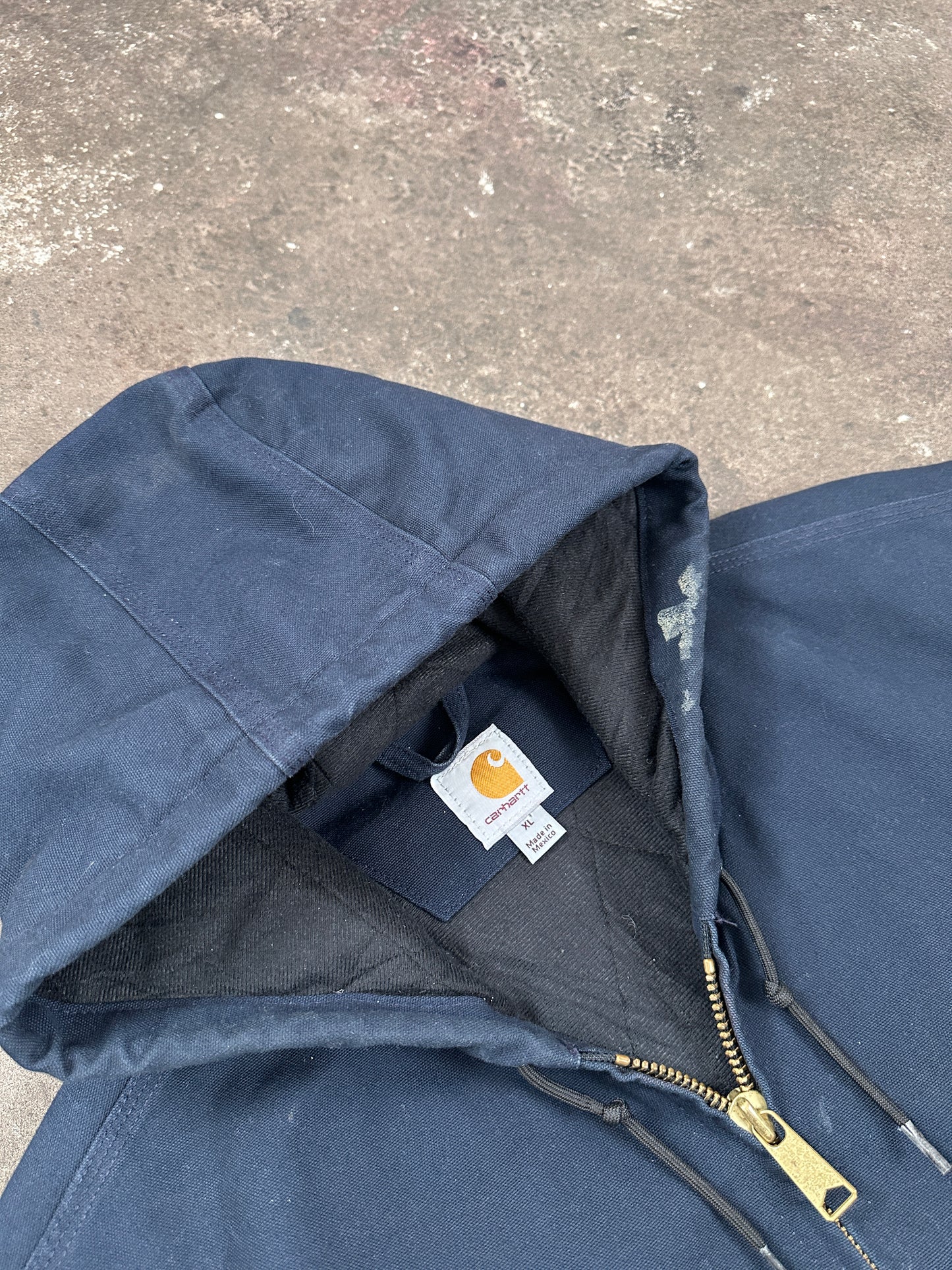 1990s Carhartt Active Jacket Dunkelblau Workwear heavy XL-XXL