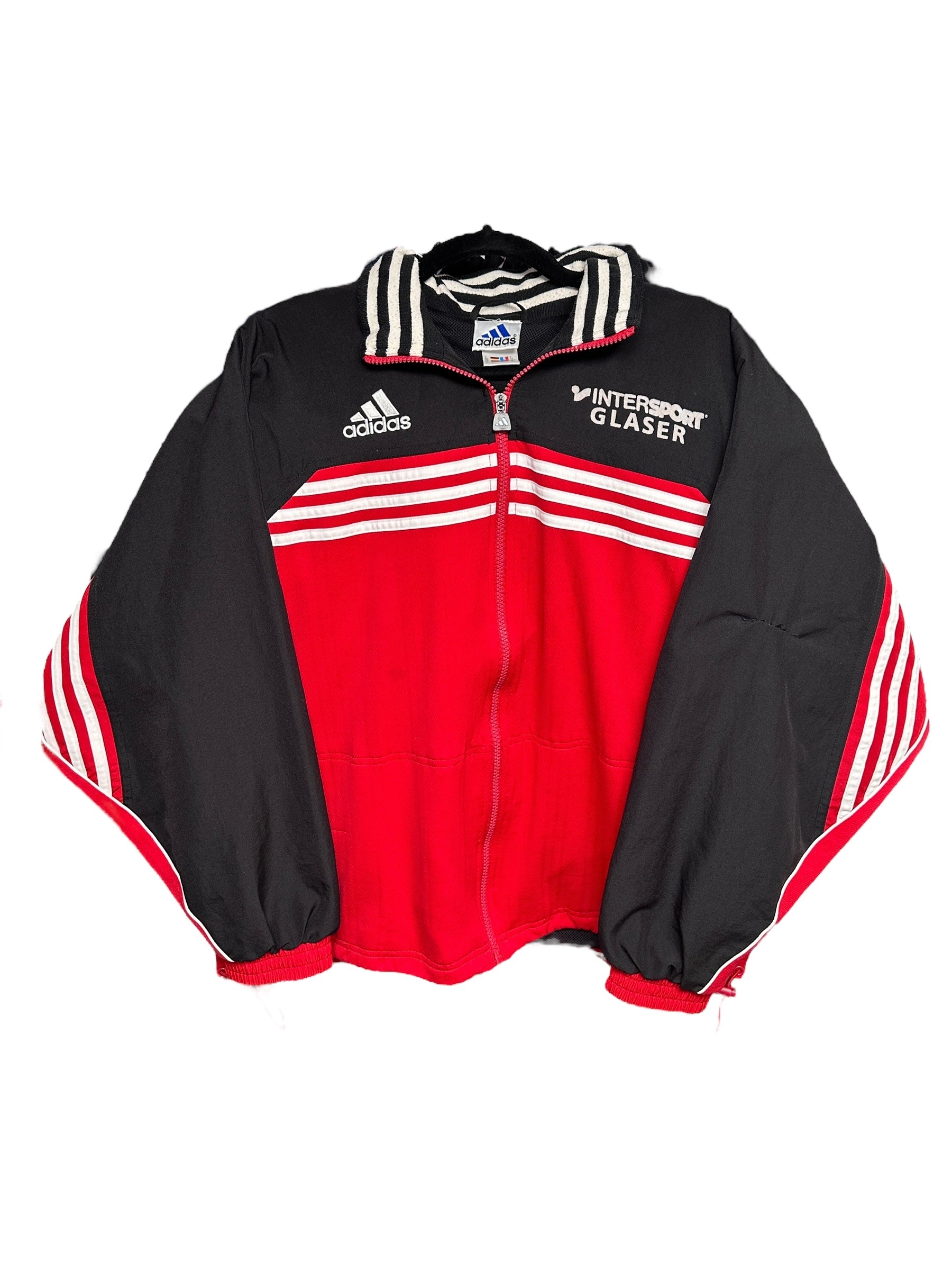 1990s Adidas Trainingsjacke Schwarz Rot M | Men’s vintage