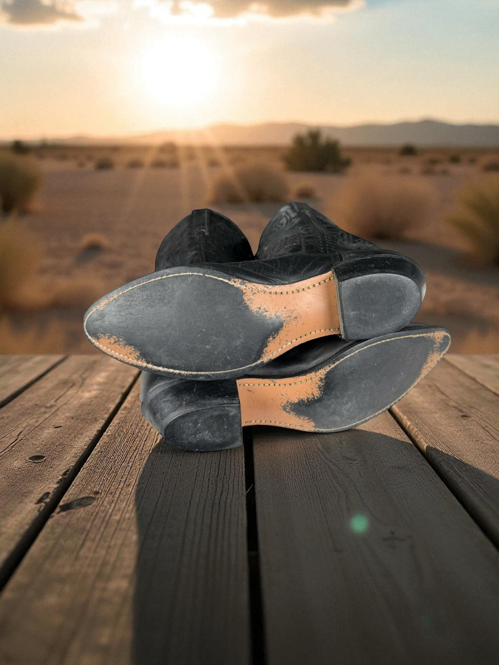 2000s Capezio Western Boots Schwarz Leder | EU 39–40