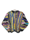 1990s Coogi Australia Strick Sweater Lila, Grün L