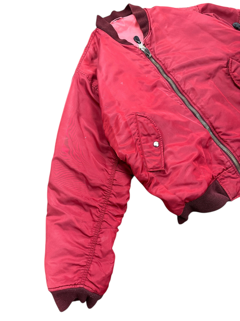 1990s Alpha Bomberjacke Rot M/L