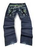 Y2k Avantgarde Japanese Style Ed Hardy Kosmo Lupo Jeans Schwarz | L