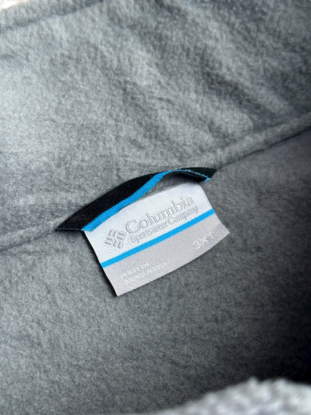 2000s Columbia Fleece-Weste Grau/Schwarz | Vintage XXXL