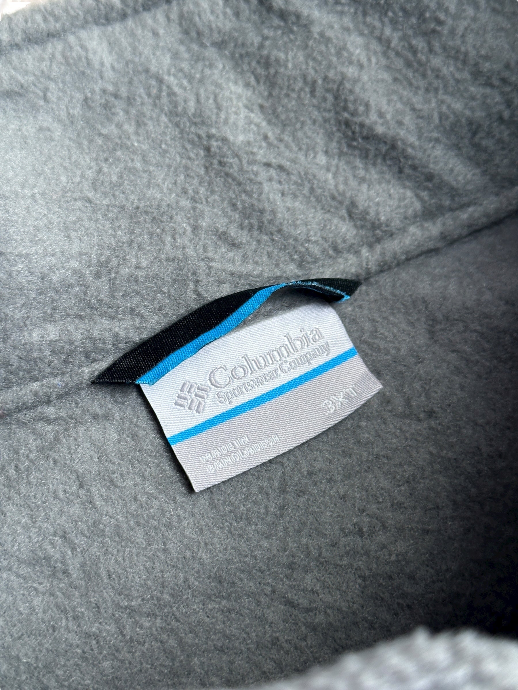 2000s Columbia Fleece-Weste Grau/Schwarz | Vintage XXXL