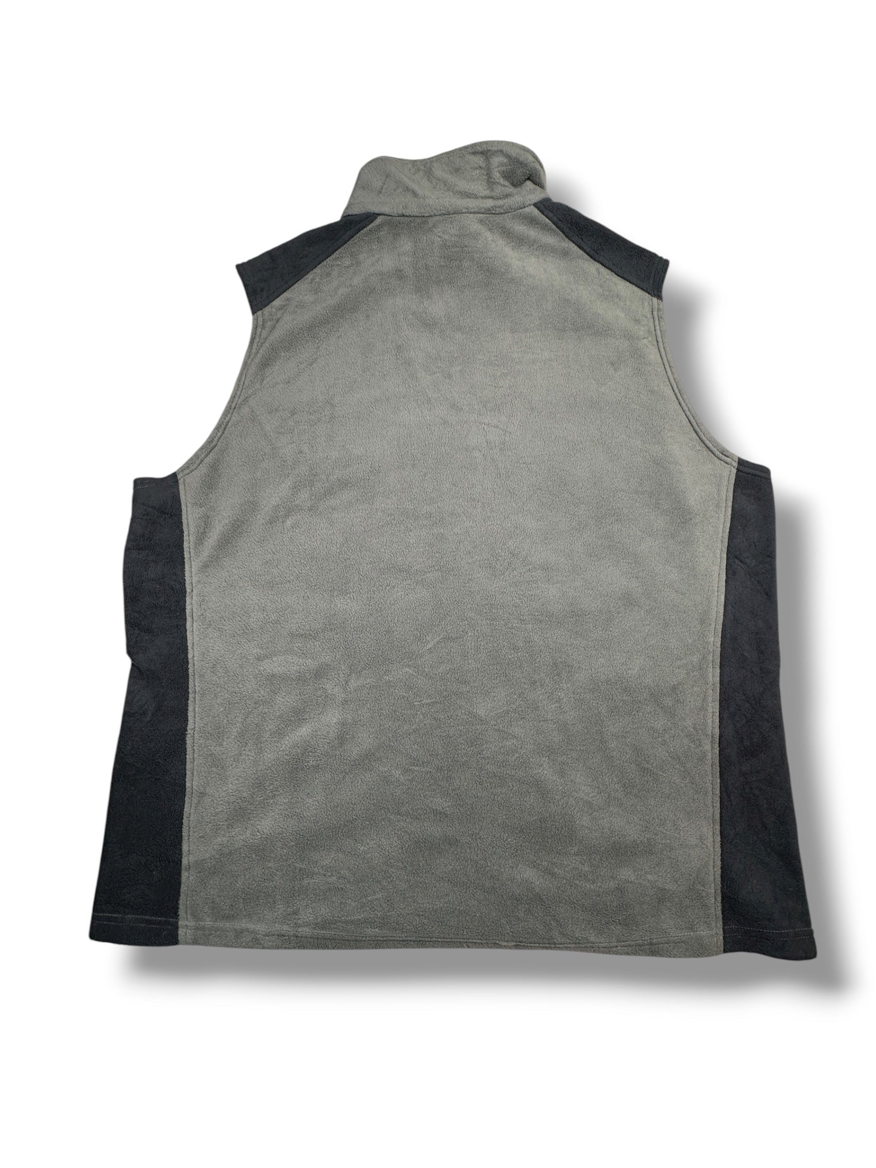 2000s Columbia Fleece-Weste Grau/Schwarz | Vintage XXXL