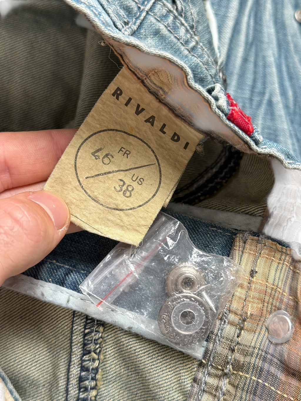 2000s Rivaldi Denim Jeans Blau Washed | L–XL (Neu)