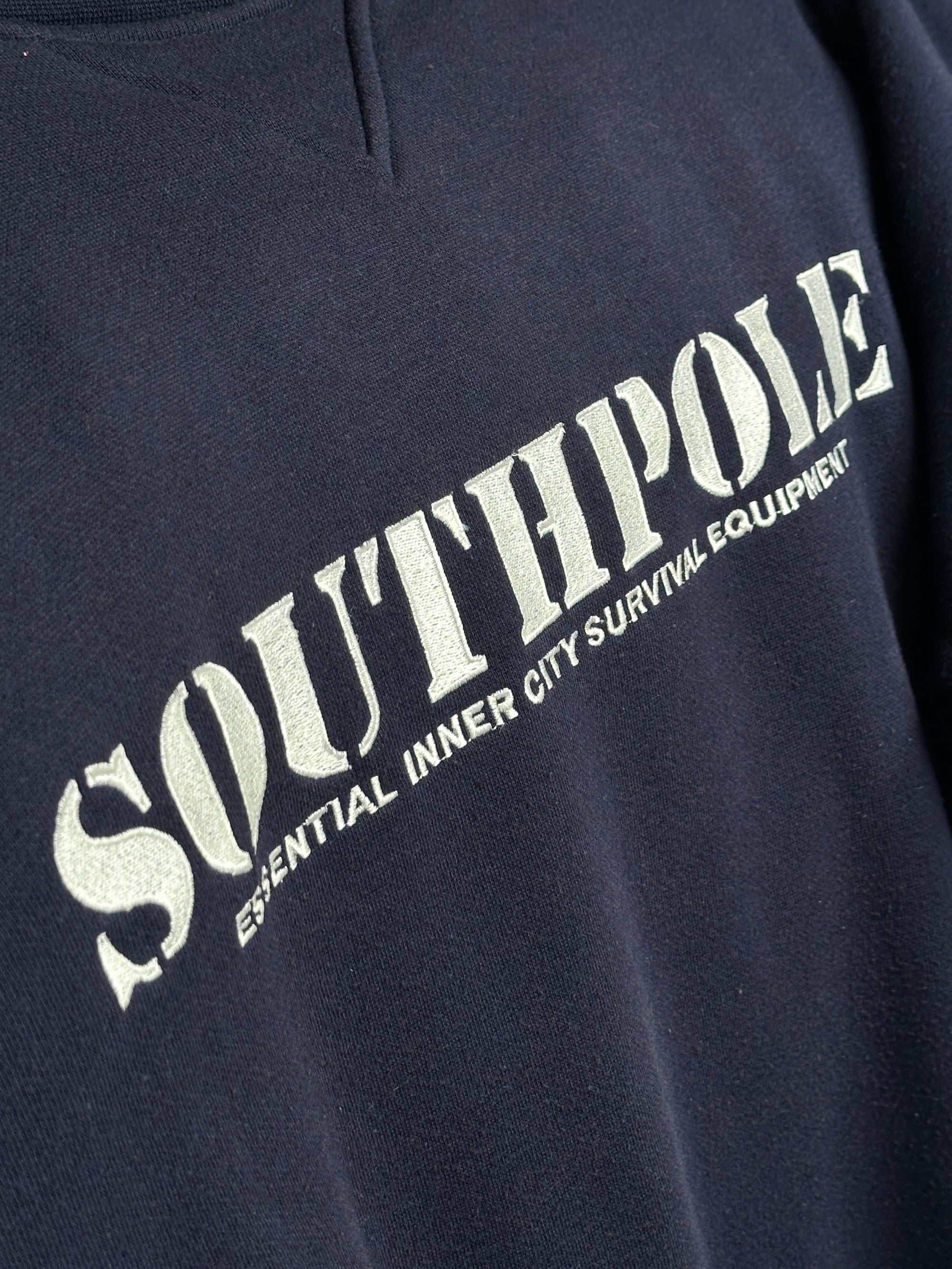 1990s Southpole embroidered heavy sweater spellout L
