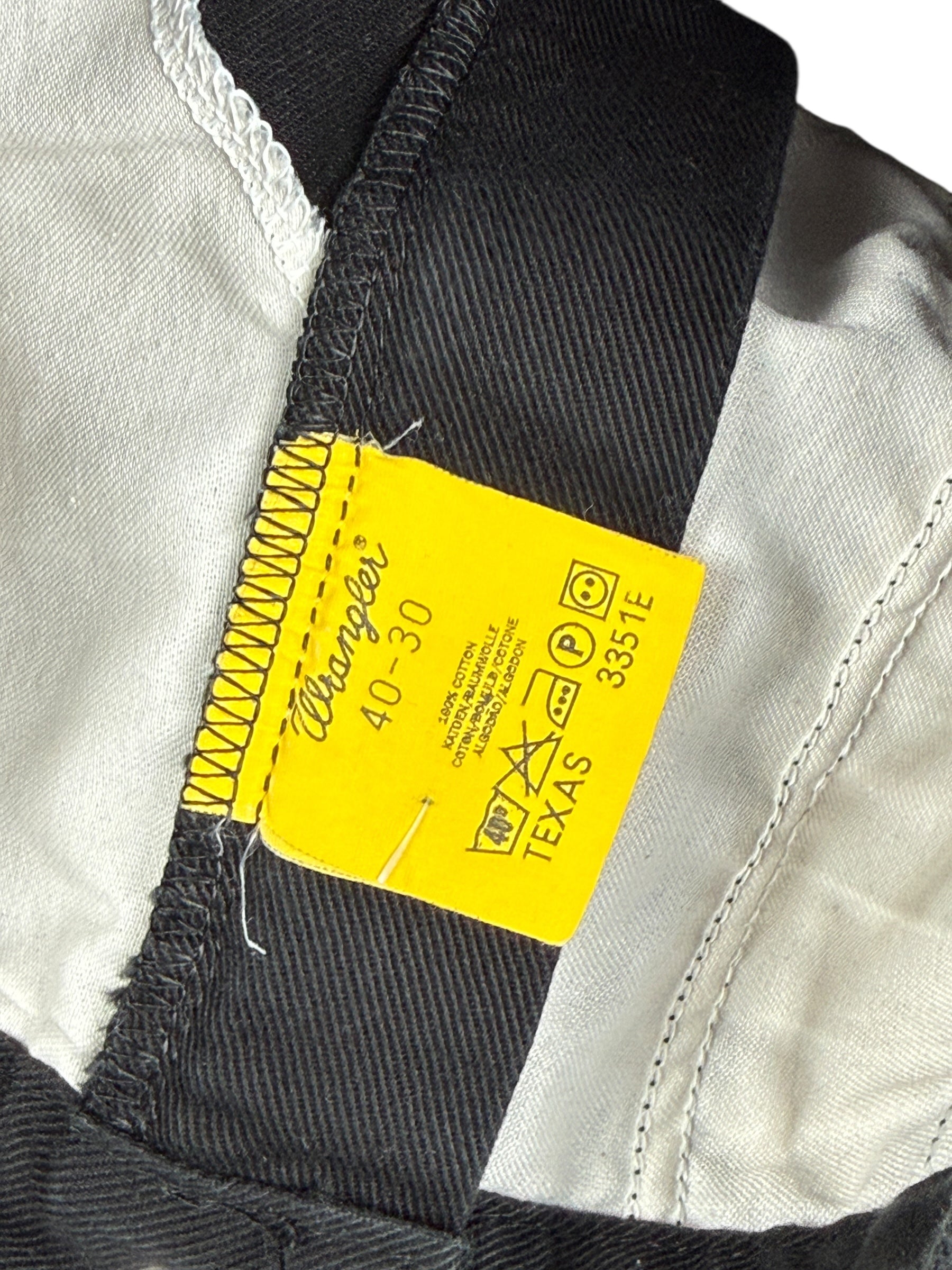 1990s Wrangler Texas Straight Schwarz | XL (kurz)