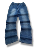 Y2K Buffalo Jeans Blau mit Glitzersteinen & Nieten | 34 Women’s W25