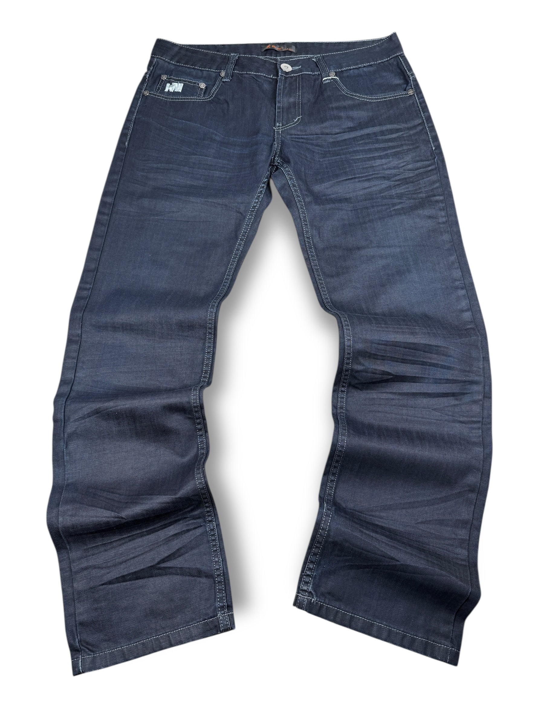 Y2k Avantgarde Japanese Style Ed Hardy Kosmo Lupo Jeans Schwarz | L