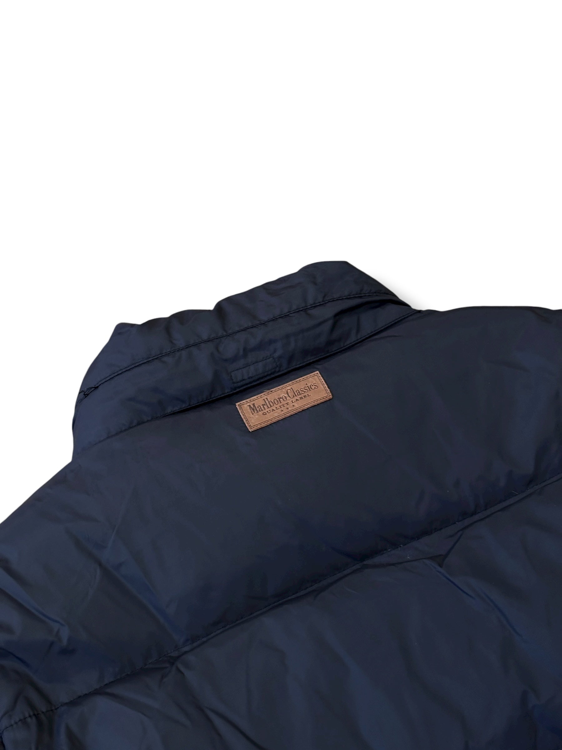 2000s Marlboro Classics Daunenjacke Schwarz | Vintage L–XL
