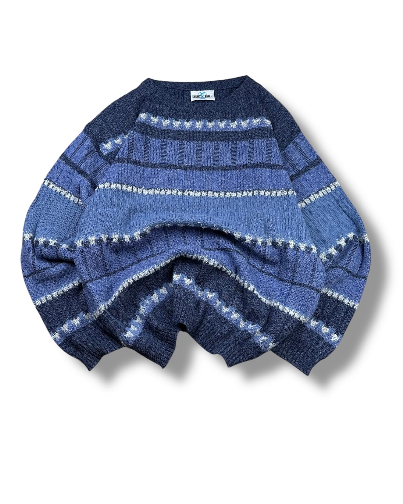 1990s Martini Pull Made in Italy Stricksweater Blau | Vintage L