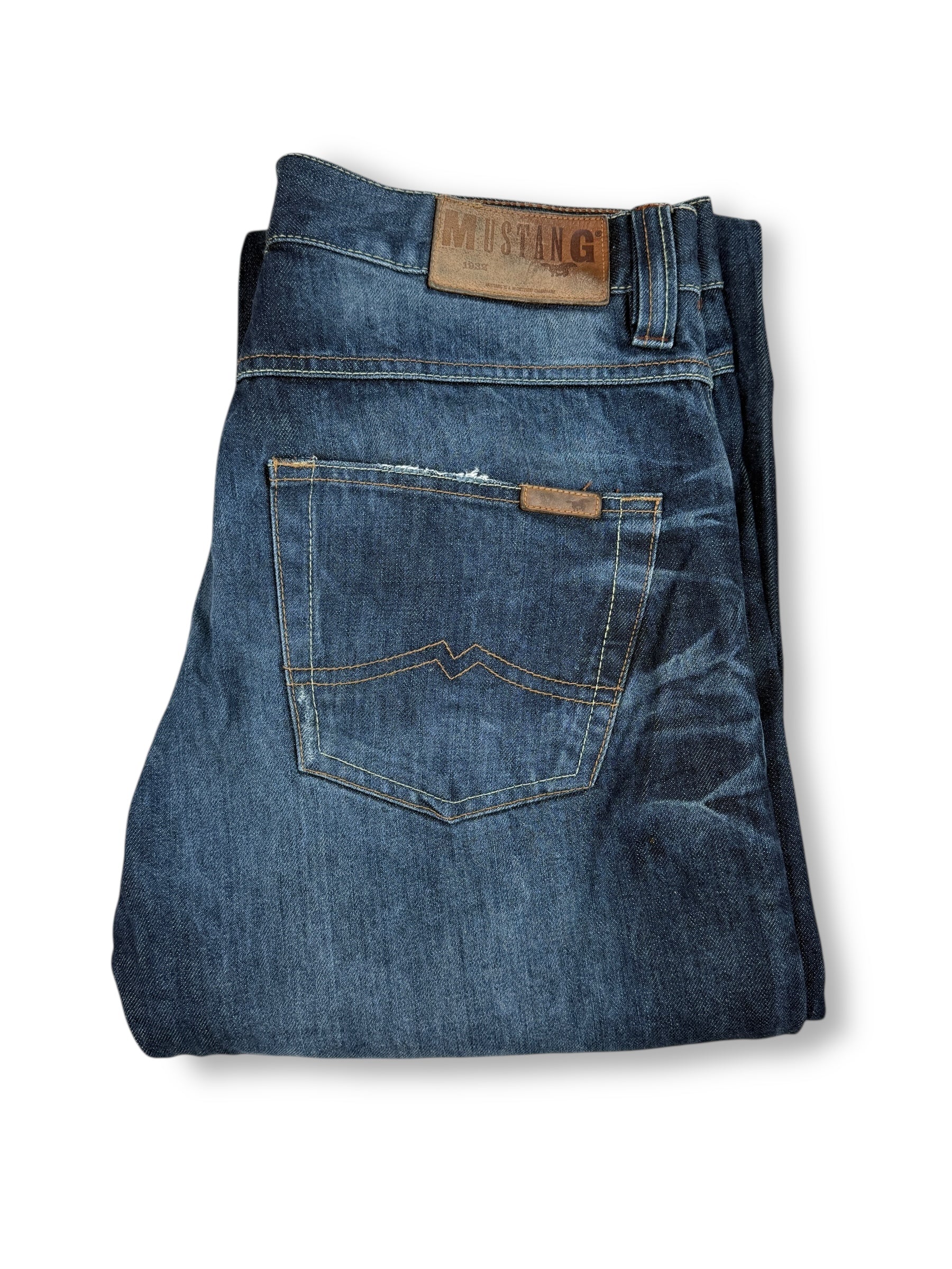 1990s Mustang Jeans Dunkelblau 2000s | L (Lang)