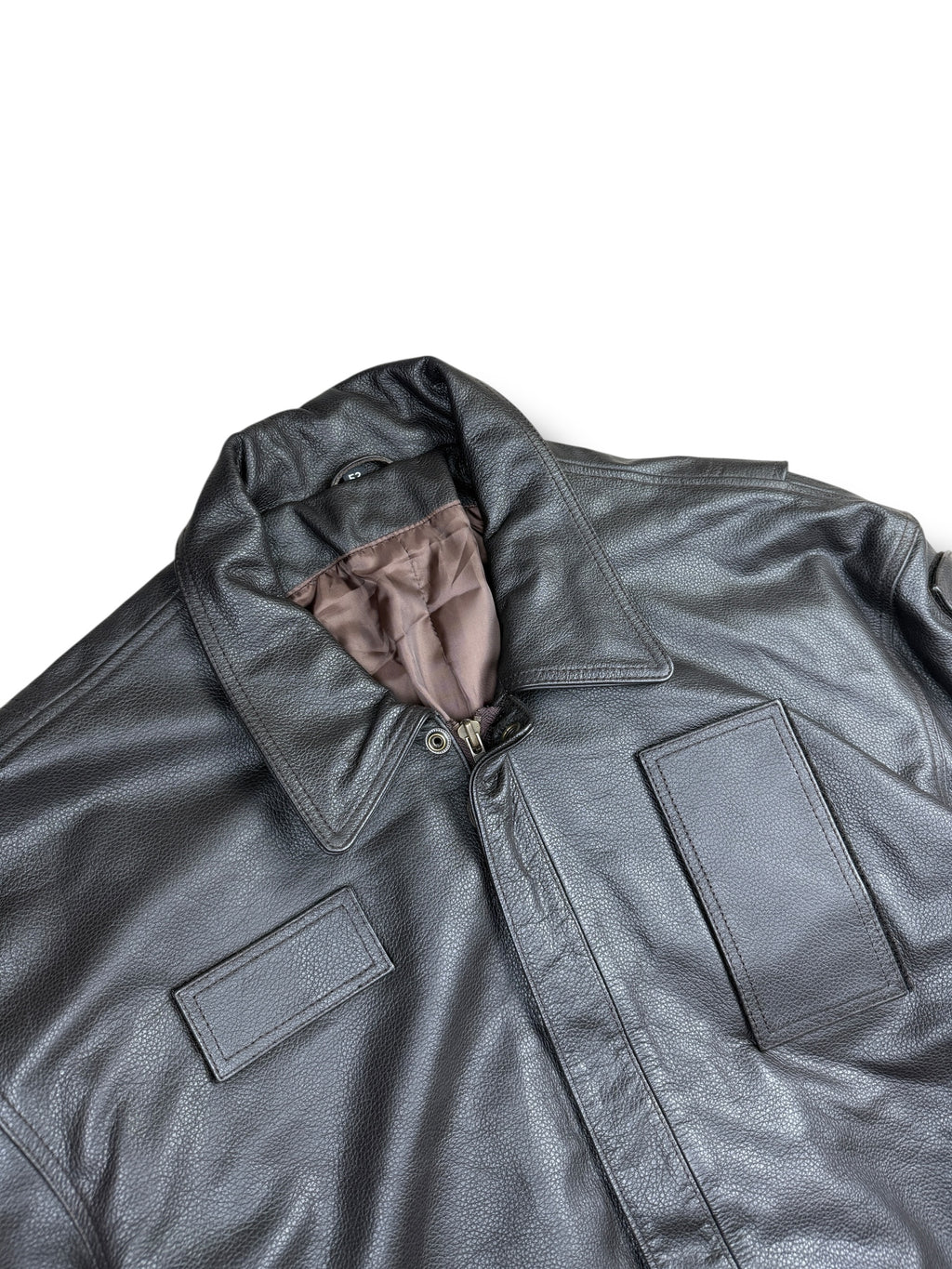1990s Polizei Lederjacke | XXL