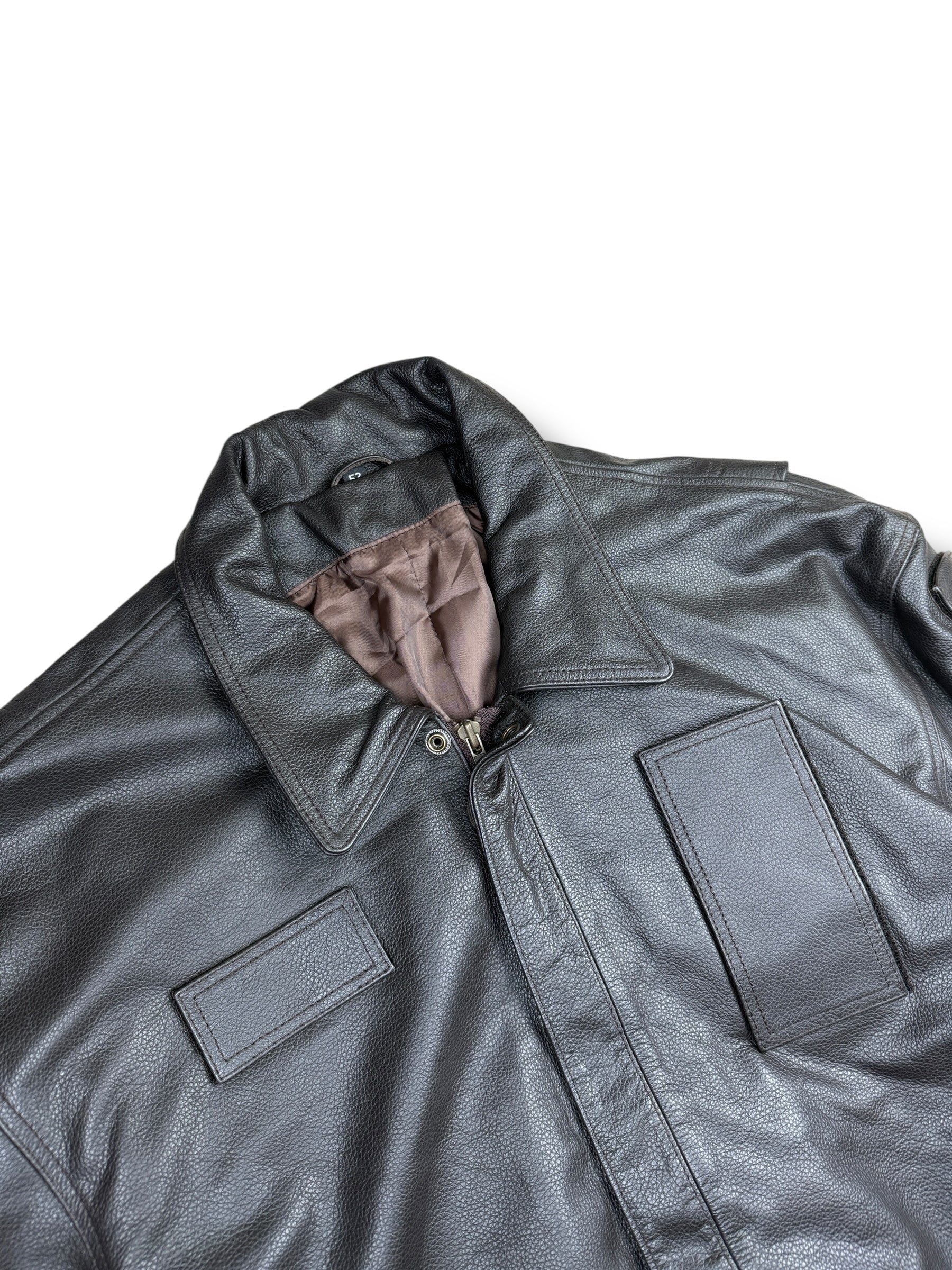 1990s Polizei Lederjacke | XXL