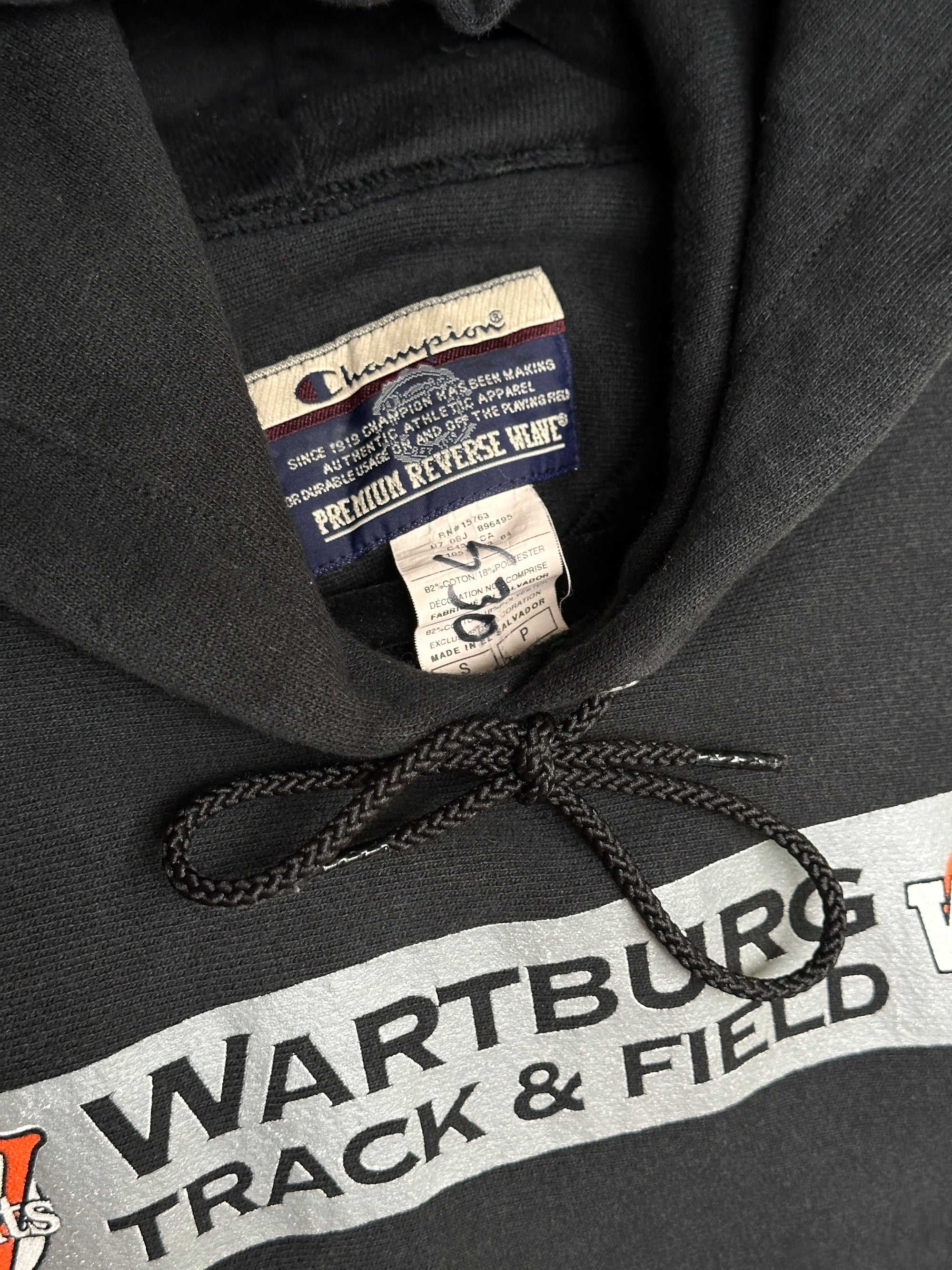 1990s Heavy Champion Reverse Weave Wartburg Hoodie S-M