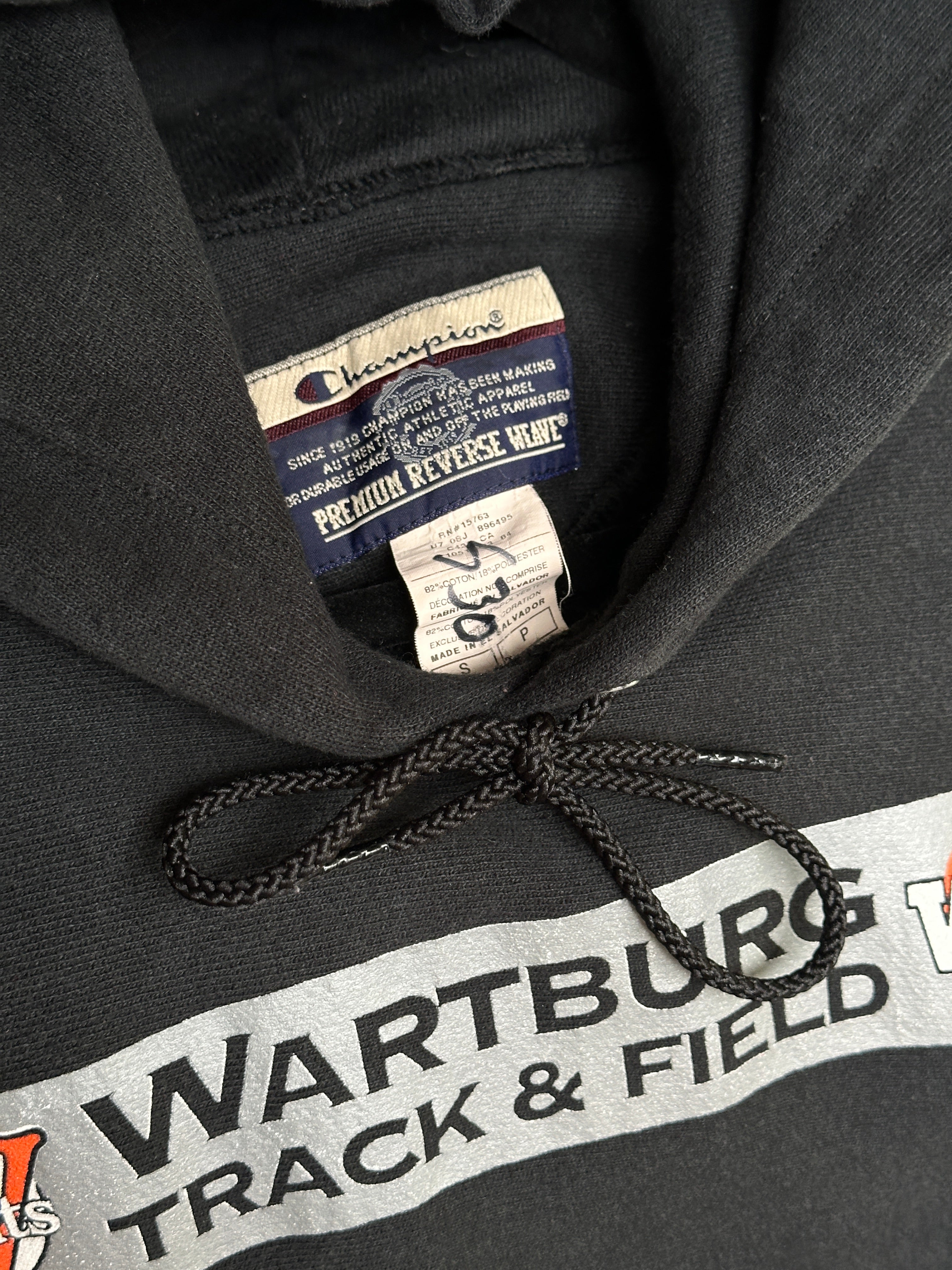 1990s Heavy Champion Reverse Weave Wartburg Hoodie S-M