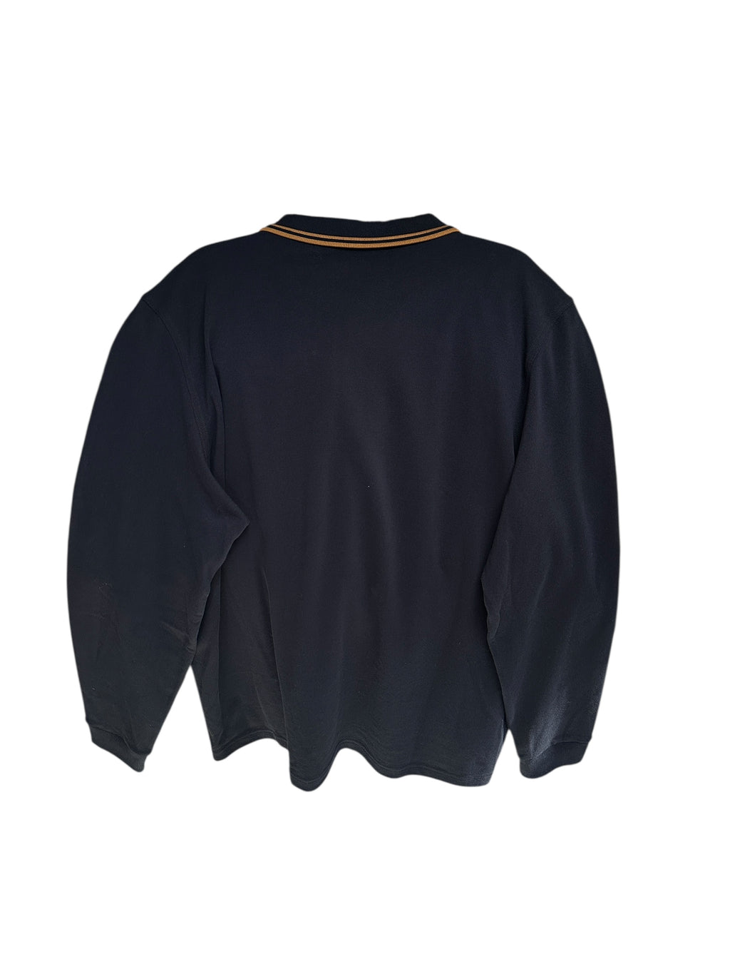 2000s Fred Perry Polo langarm Schwarz XXL