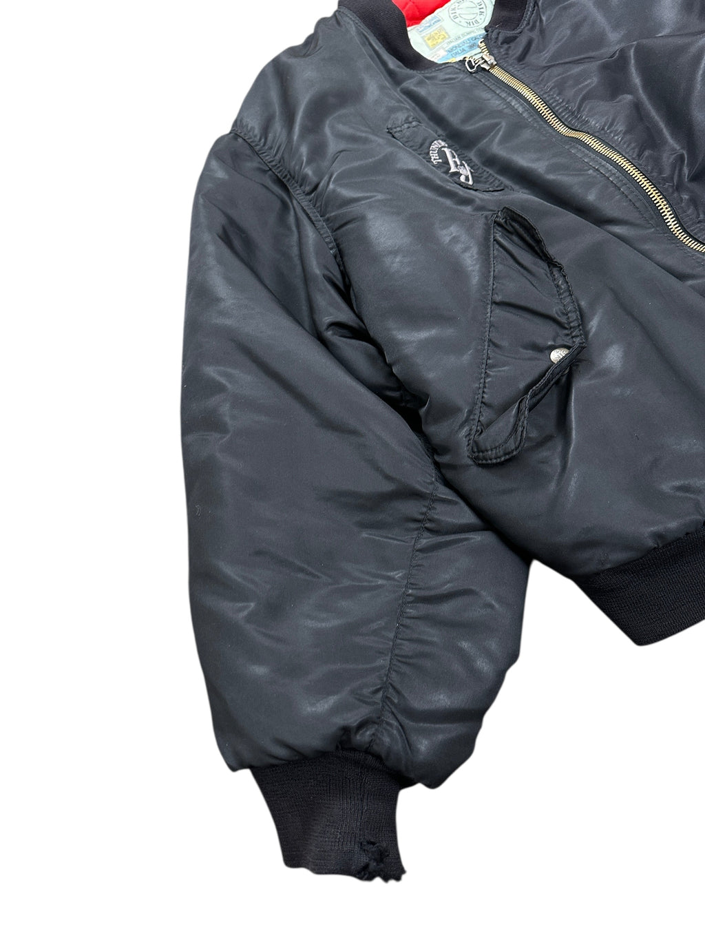 1990s Thunder Hawk „Super Dicke“ Bomberjacke Olympic Italia XL