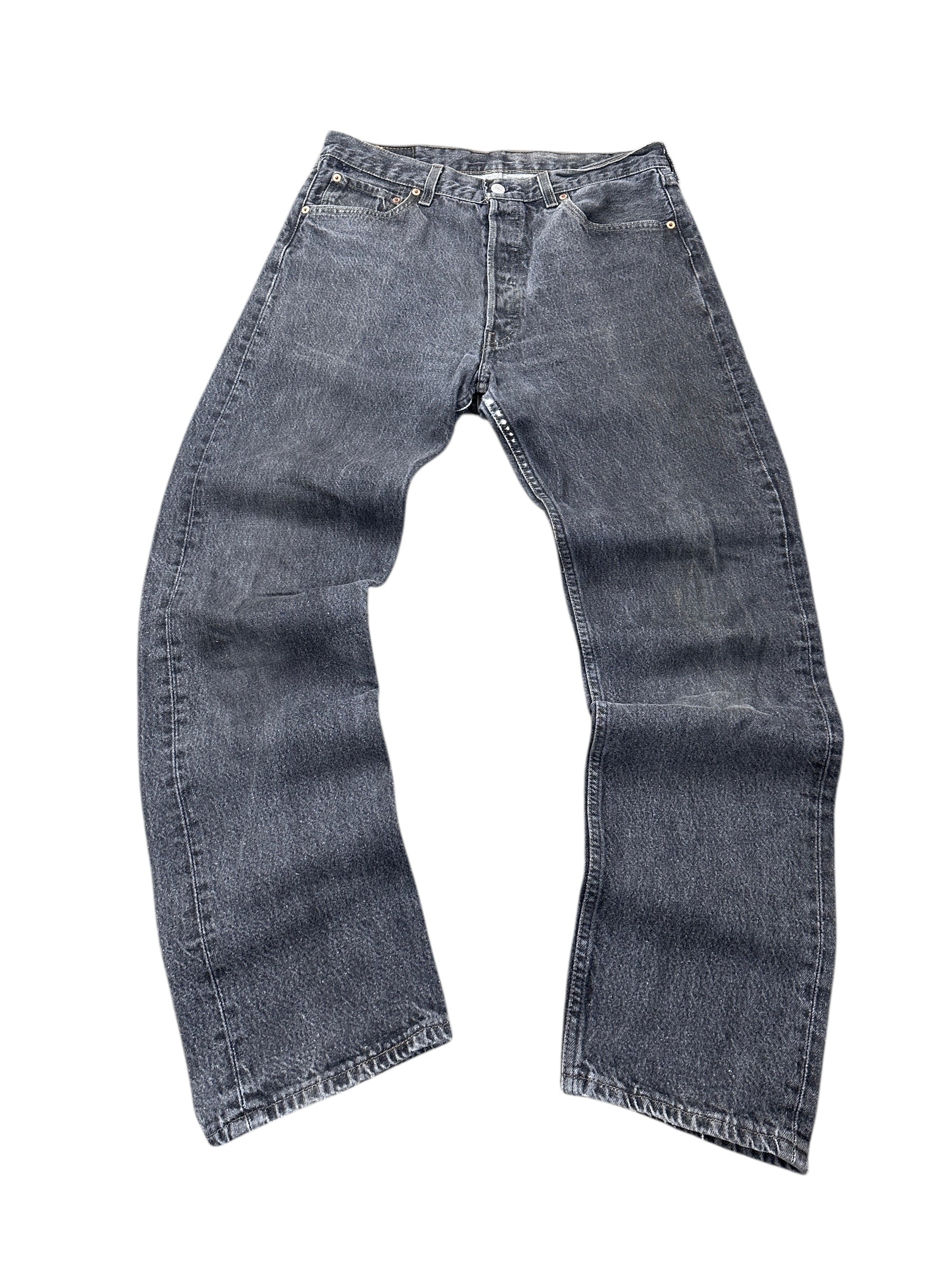 1990s Levi’s 501 Jeans Washed Schwarz W34 L32