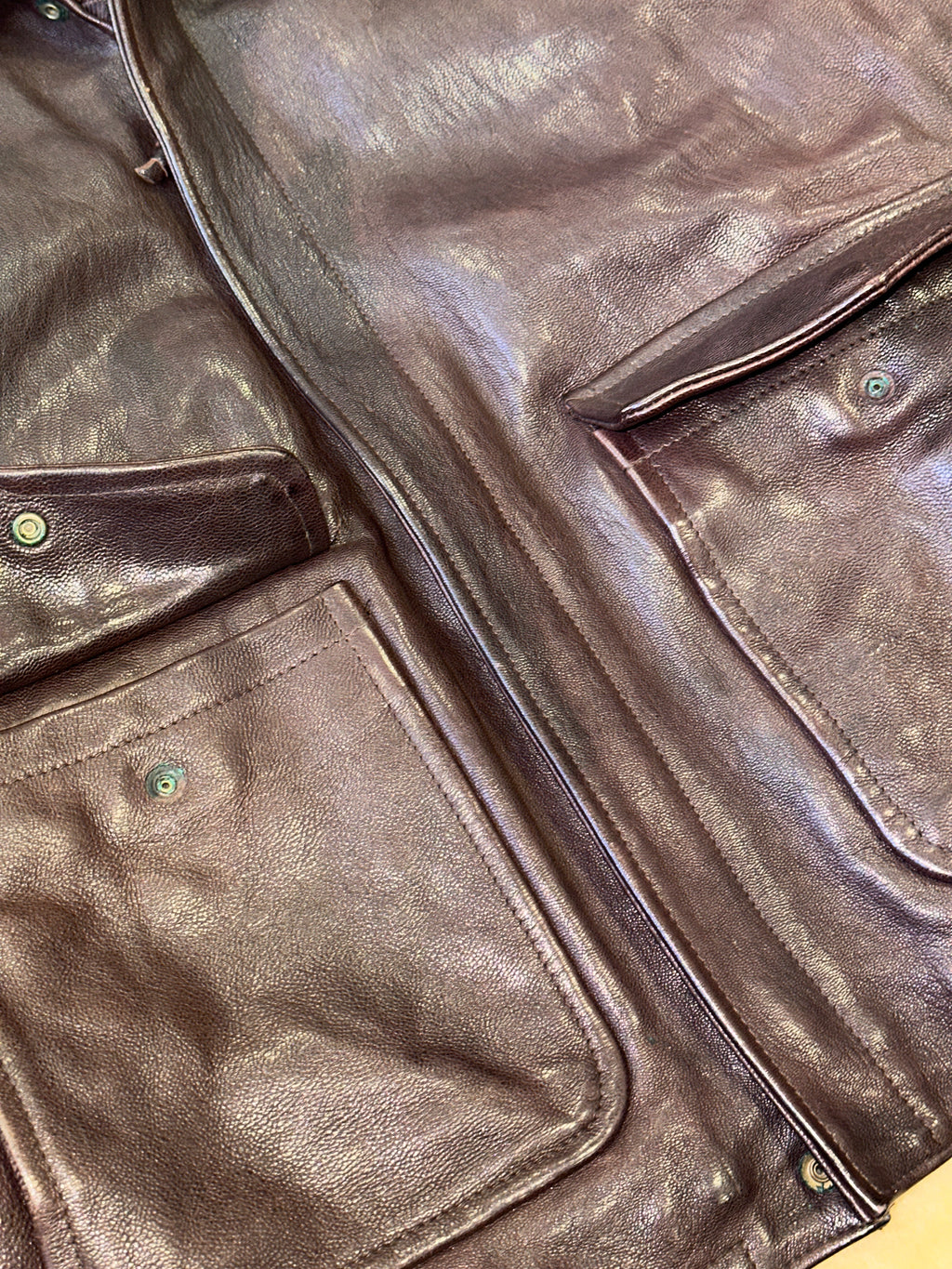 1980s Aero Stewart Strong Jacket Lederjacke Dunkelbraun | Vera Pelle Made in Italy M
