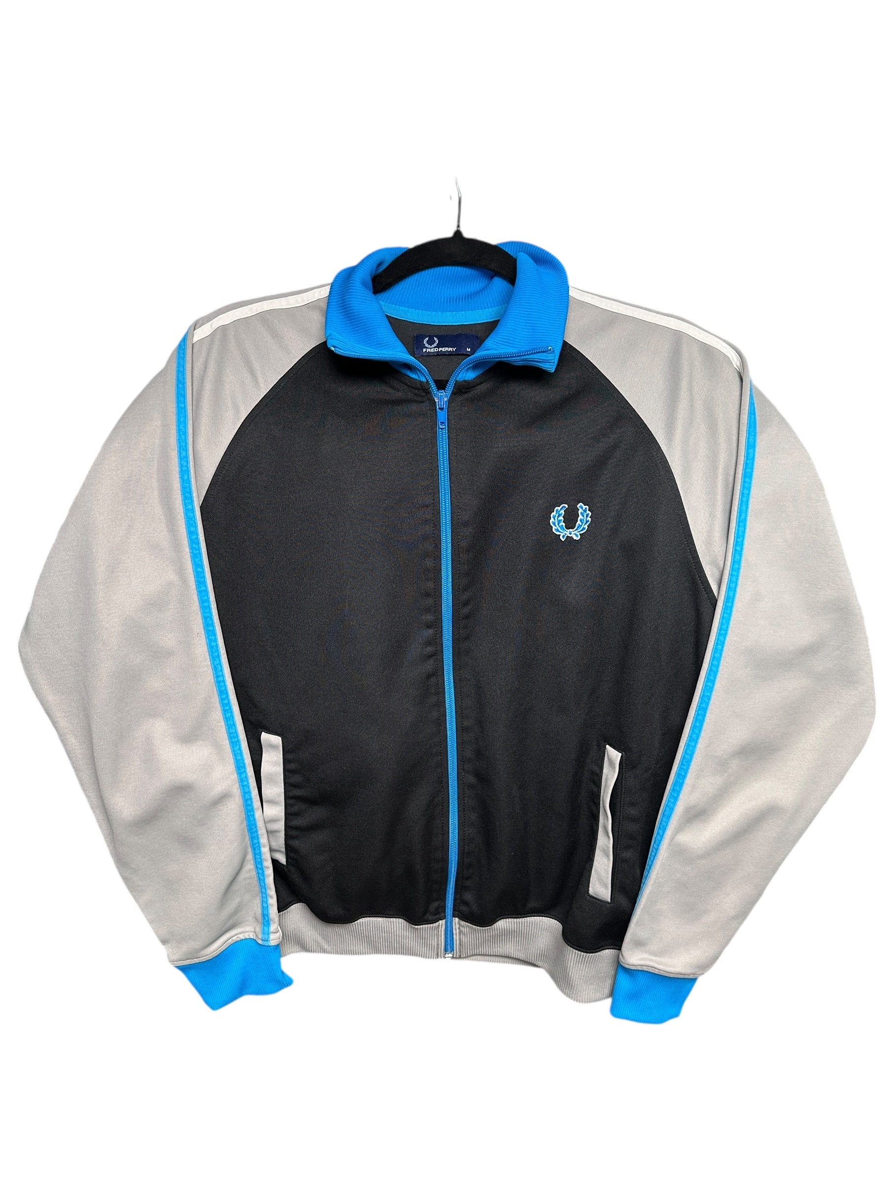 1990s Fred Perry Trainingsjacke Schwarz Grau L | Men’s vintage