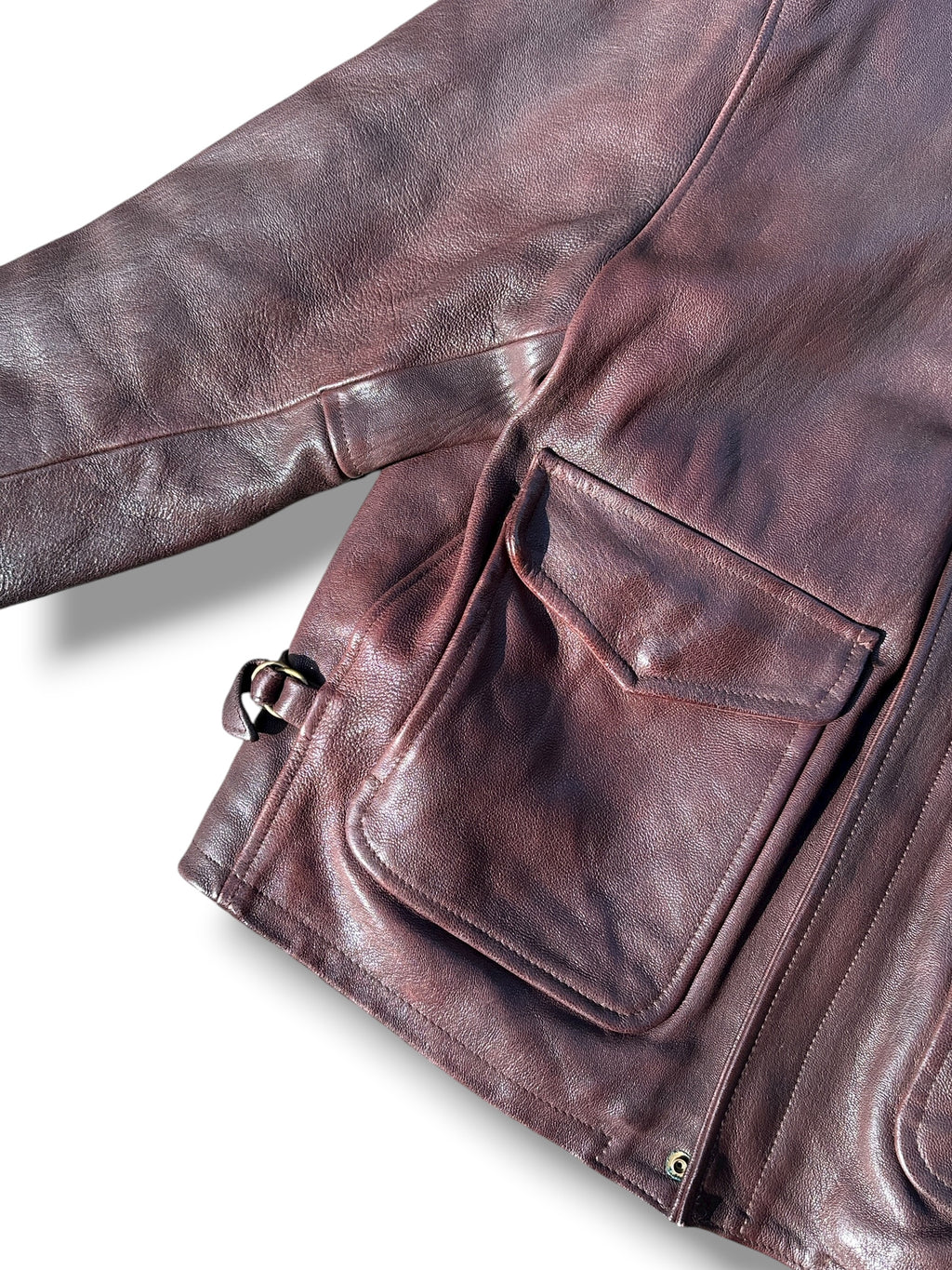 1980s Aero Stewart Strong Jacket Lederjacke Dunkelbraun | Vera Pelle Made in Italy M