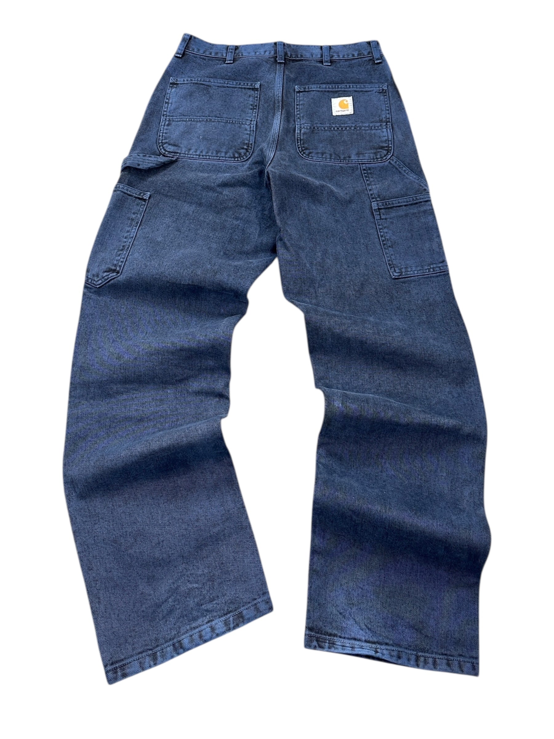 2000s Carhartt Single Knee Dunkelblau Schwarz Jeans W33 L33