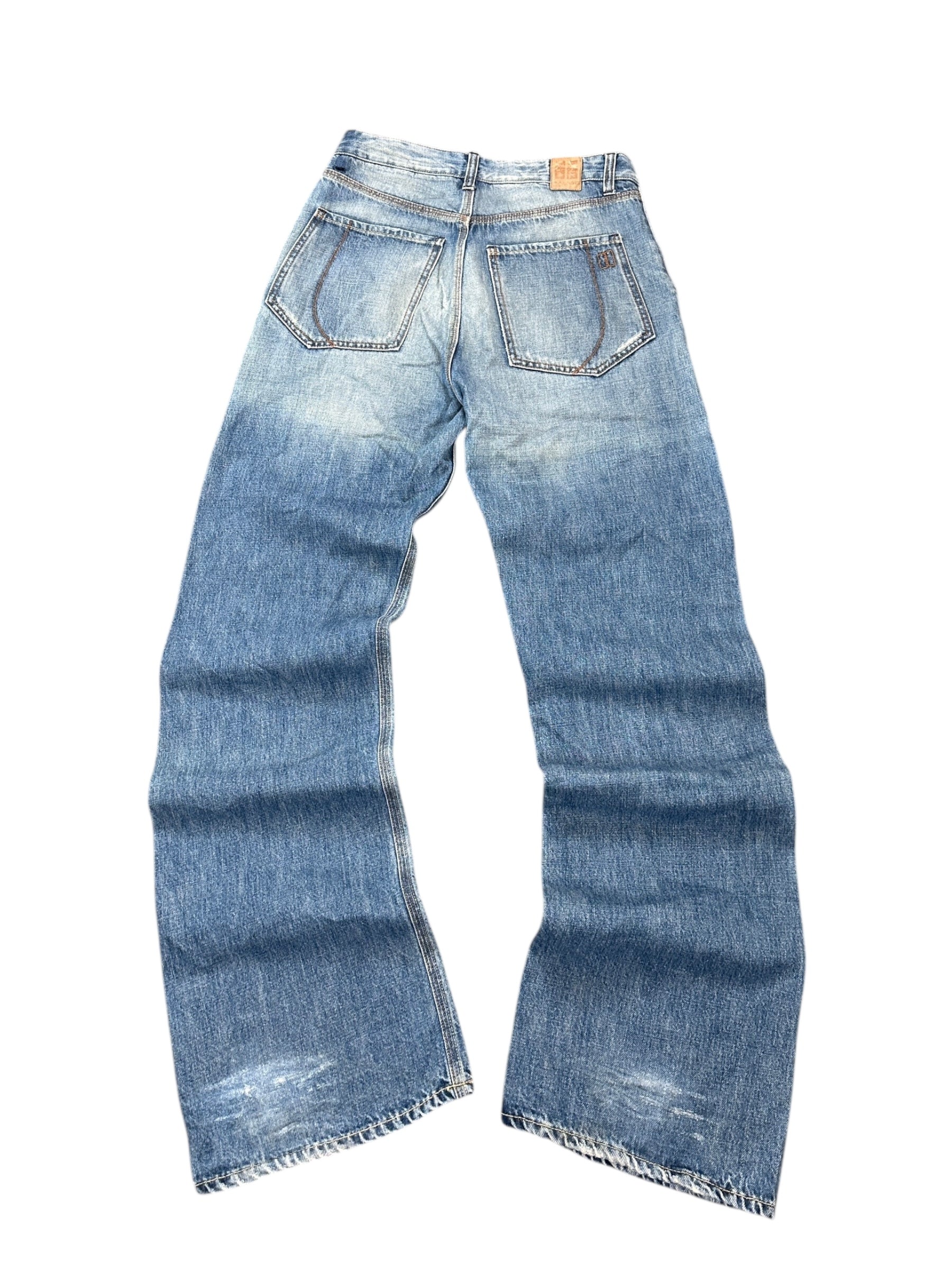 Y2K Pause Hellblau Washed Leftpocket Baggy W30 L34