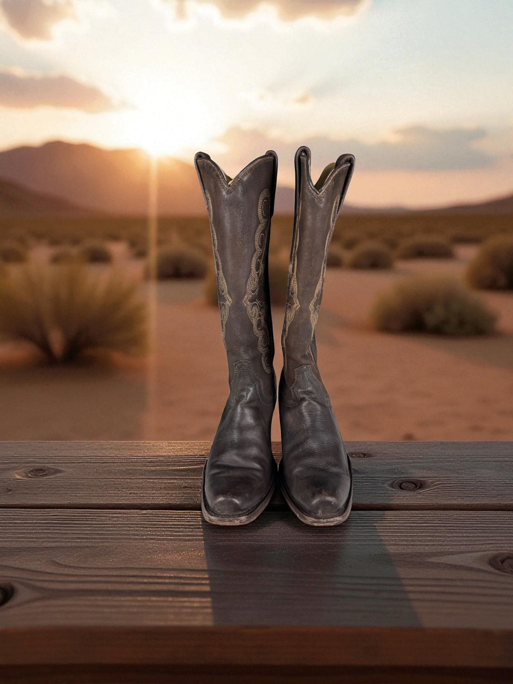 Vintage Rudel Western Boots Dunkelbraun Leder | US 4.5 (EU 36–37)