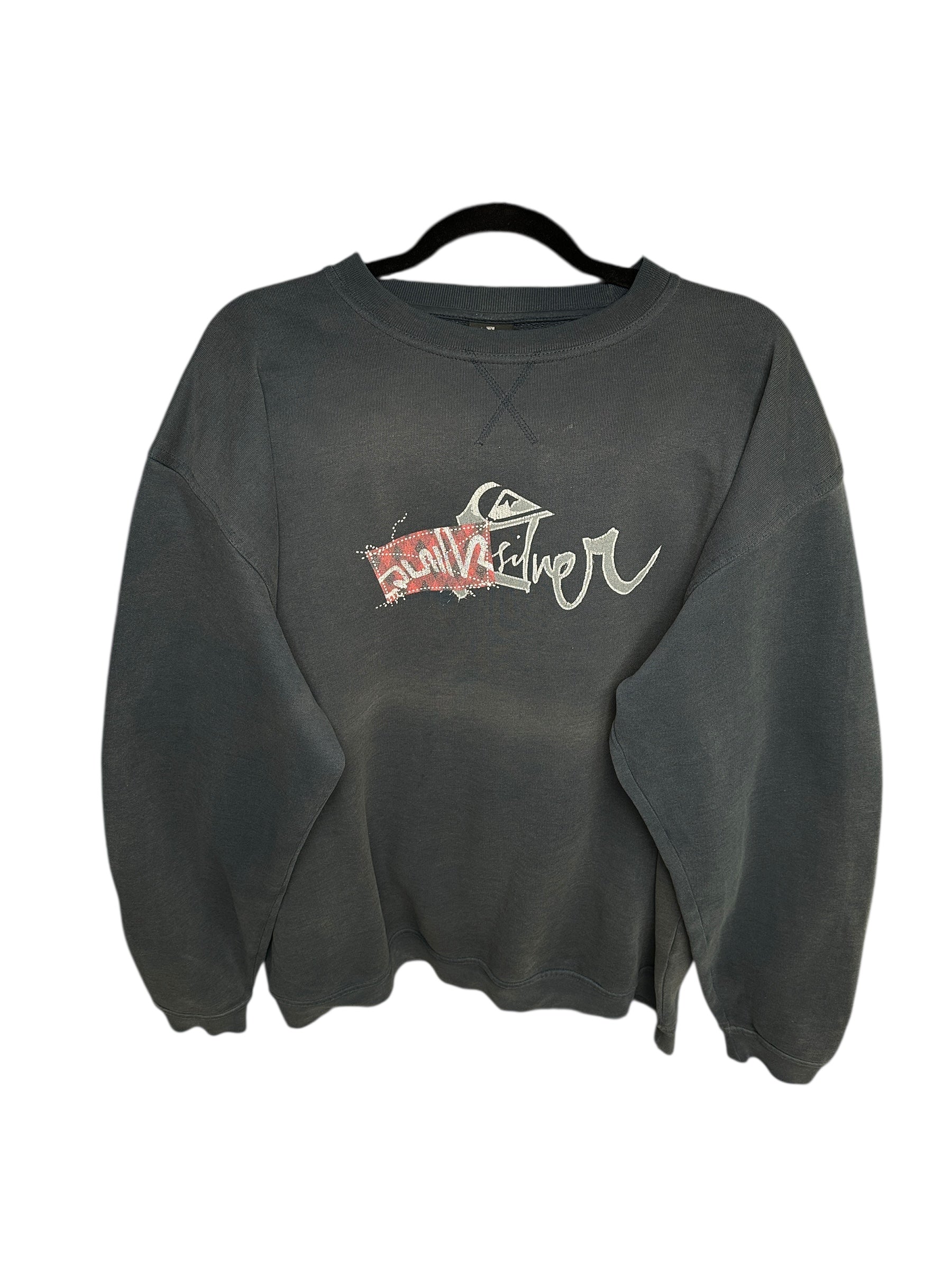 Y2k Quicksilver Sweater Spellout XL