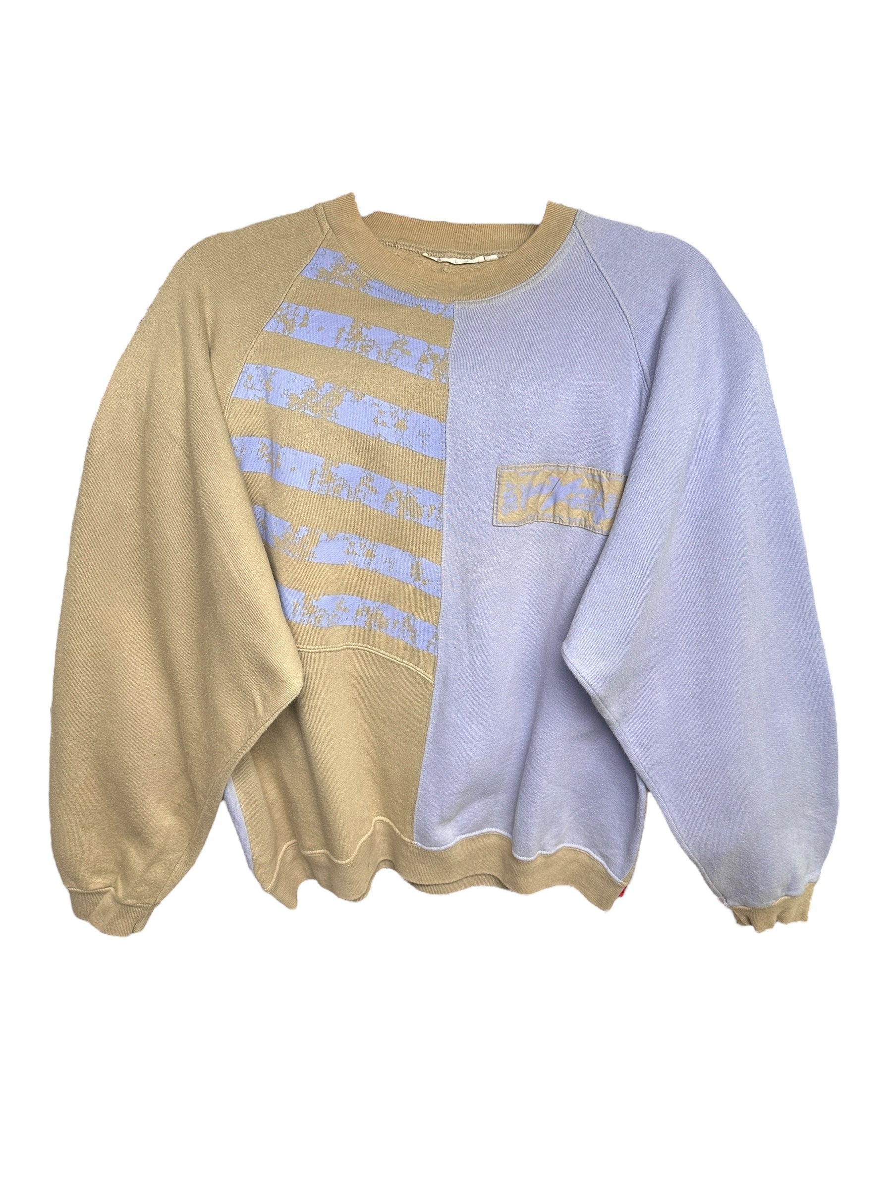 Y2K Two Side Sweater Flieder Khaki M | Men’s Vintage