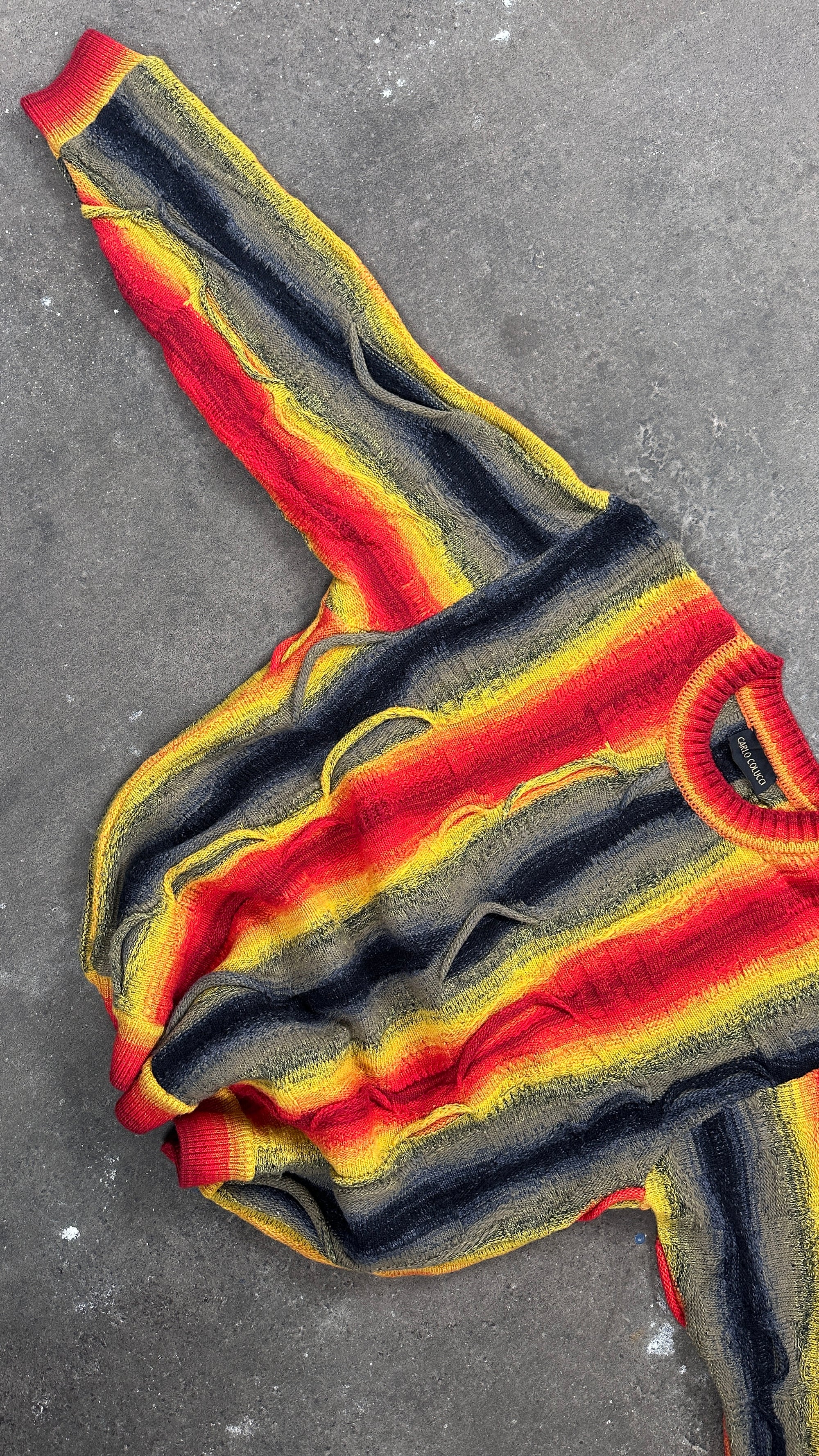 1990s Carlo Colucci Rare Merino Wool „Lava“ Sweater