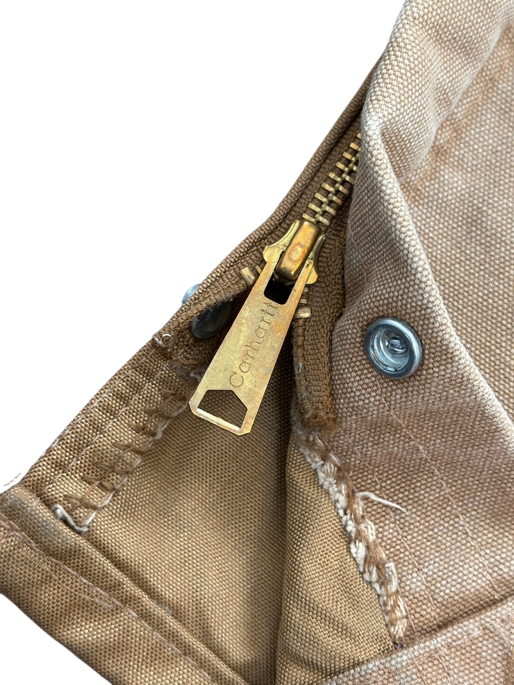 1990s Carhartt Double Knee Thermal Fleece Beige/ Sand W34 L36