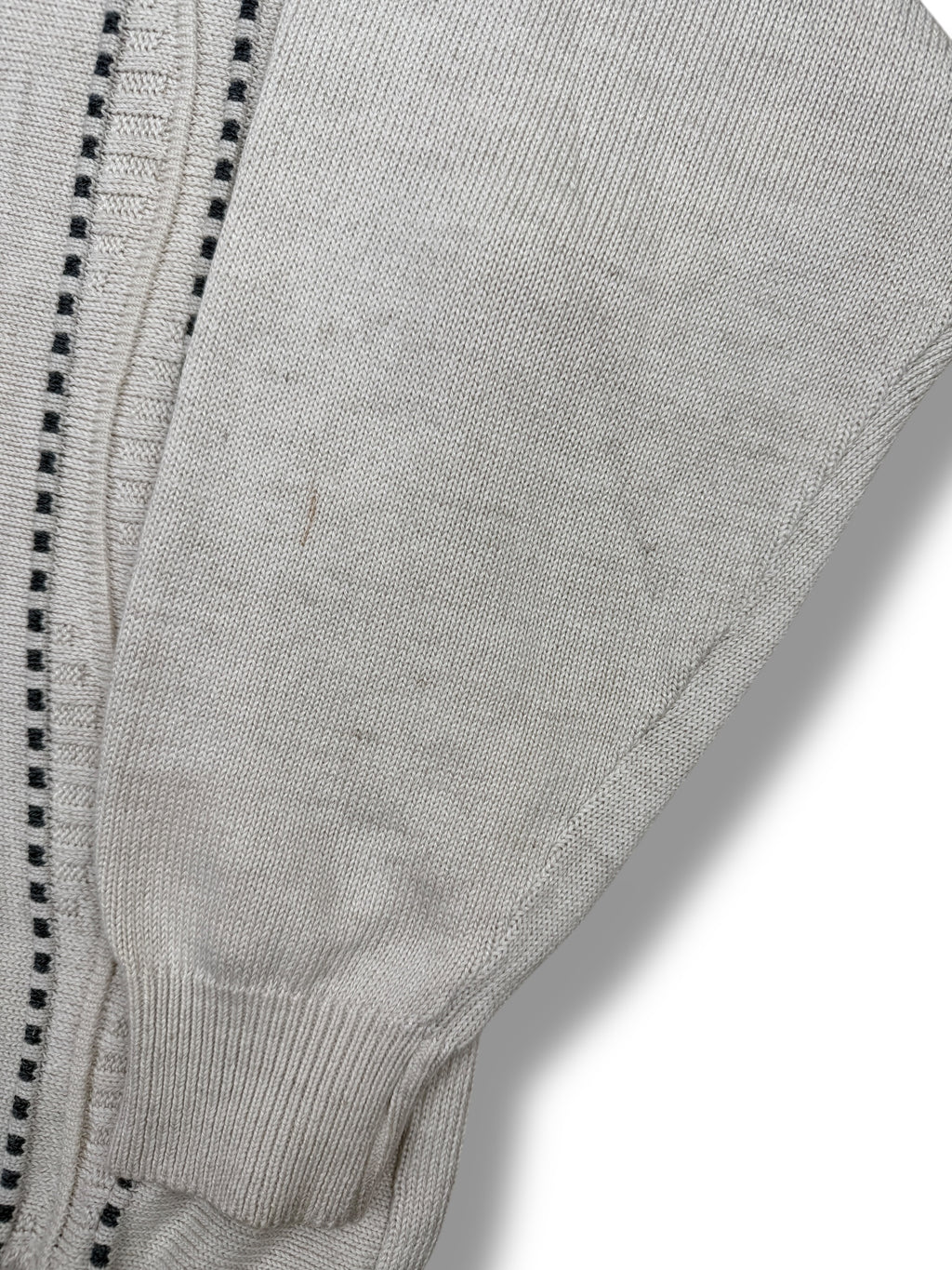 1990s Westbury Cardigan Weiß Grau | L