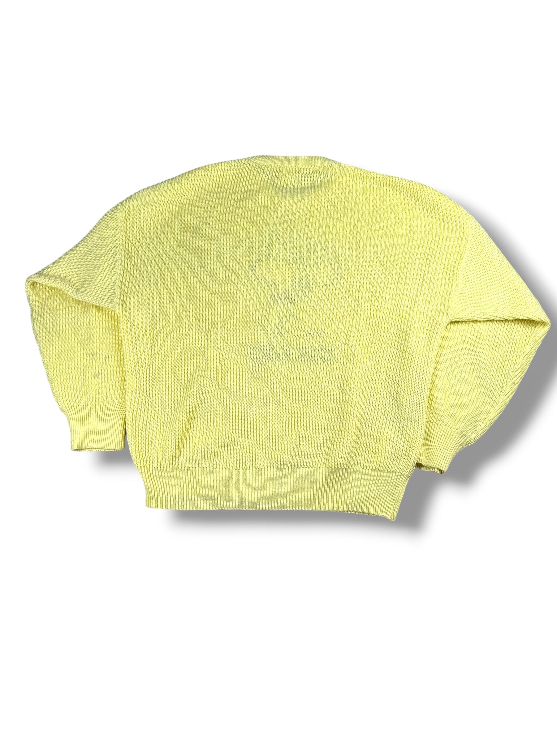 1950s Charles M. Schulz Snoopy Stricksweater Gelb Dallas | Made in Italy | Vintage M