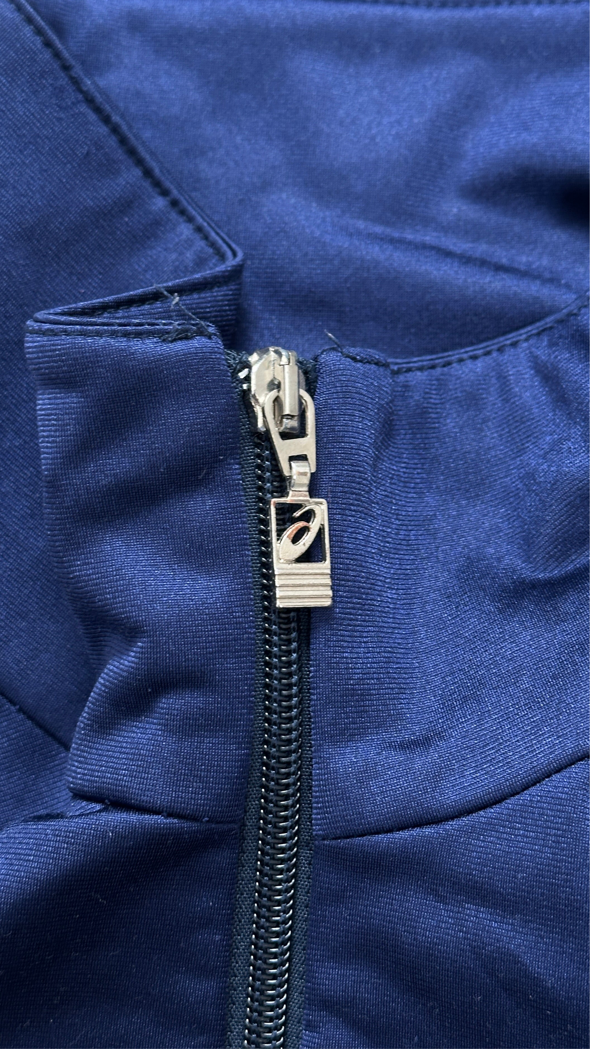 1990s Asics Trainingsjacke Dunkelblau gestickt XL