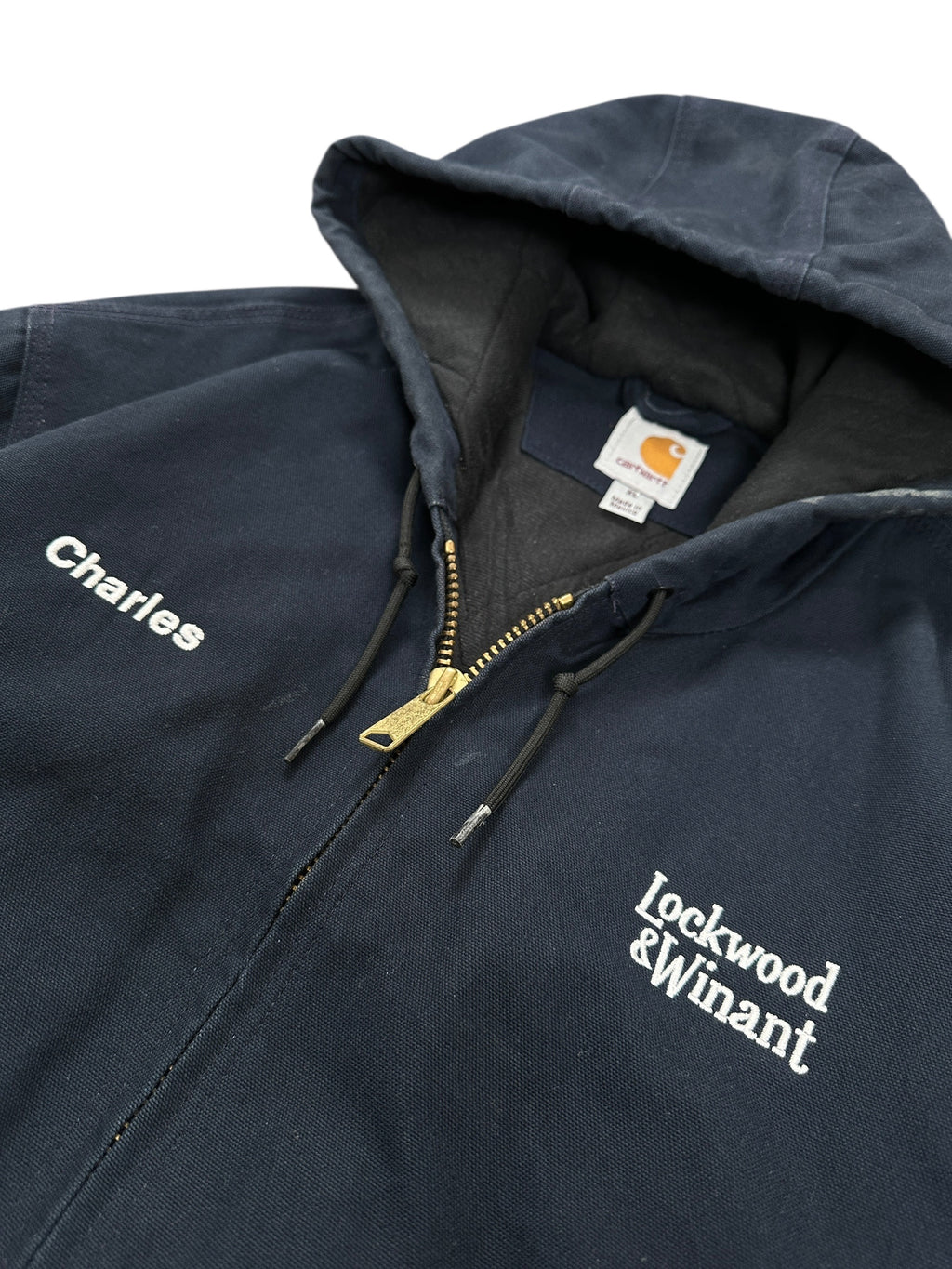 1990s Carhartt Active Jacket Dunkelblau Workwear heavy XL-XXL