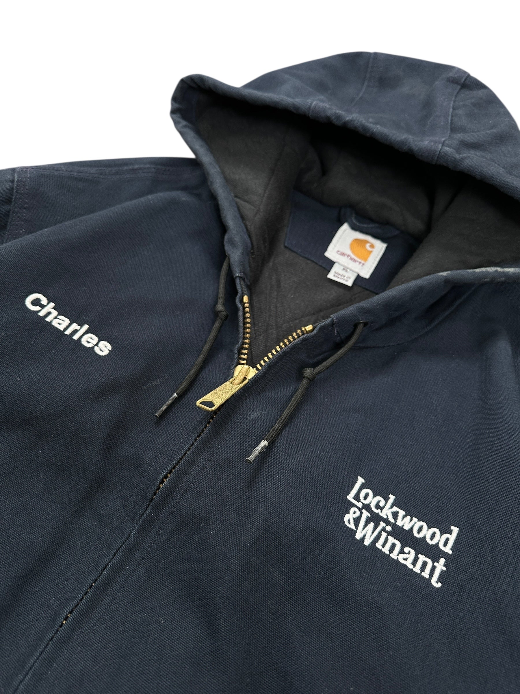 1990s Carhartt Active Jacket Dunkelblau Workwear heavy XL-XXL