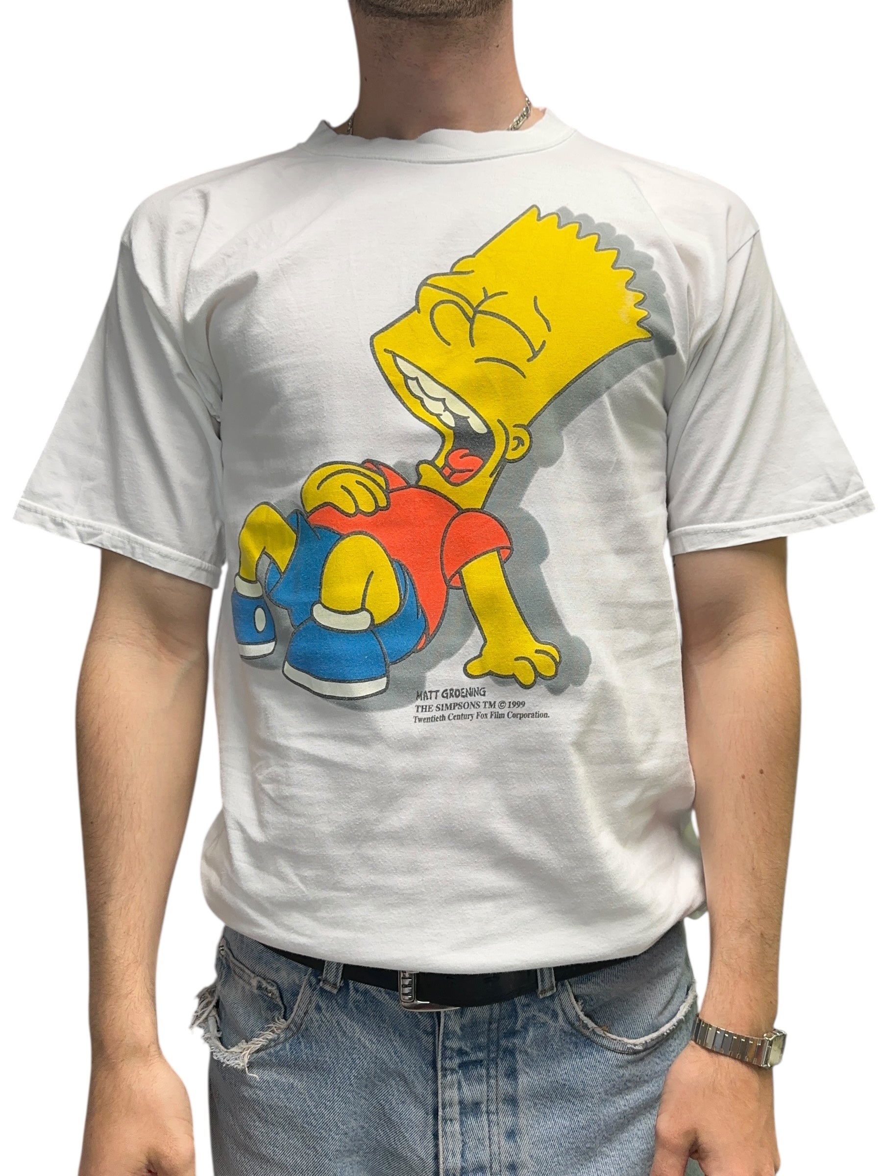 1999 The Simpsons Laughing Bart Archive T-Shirt XL